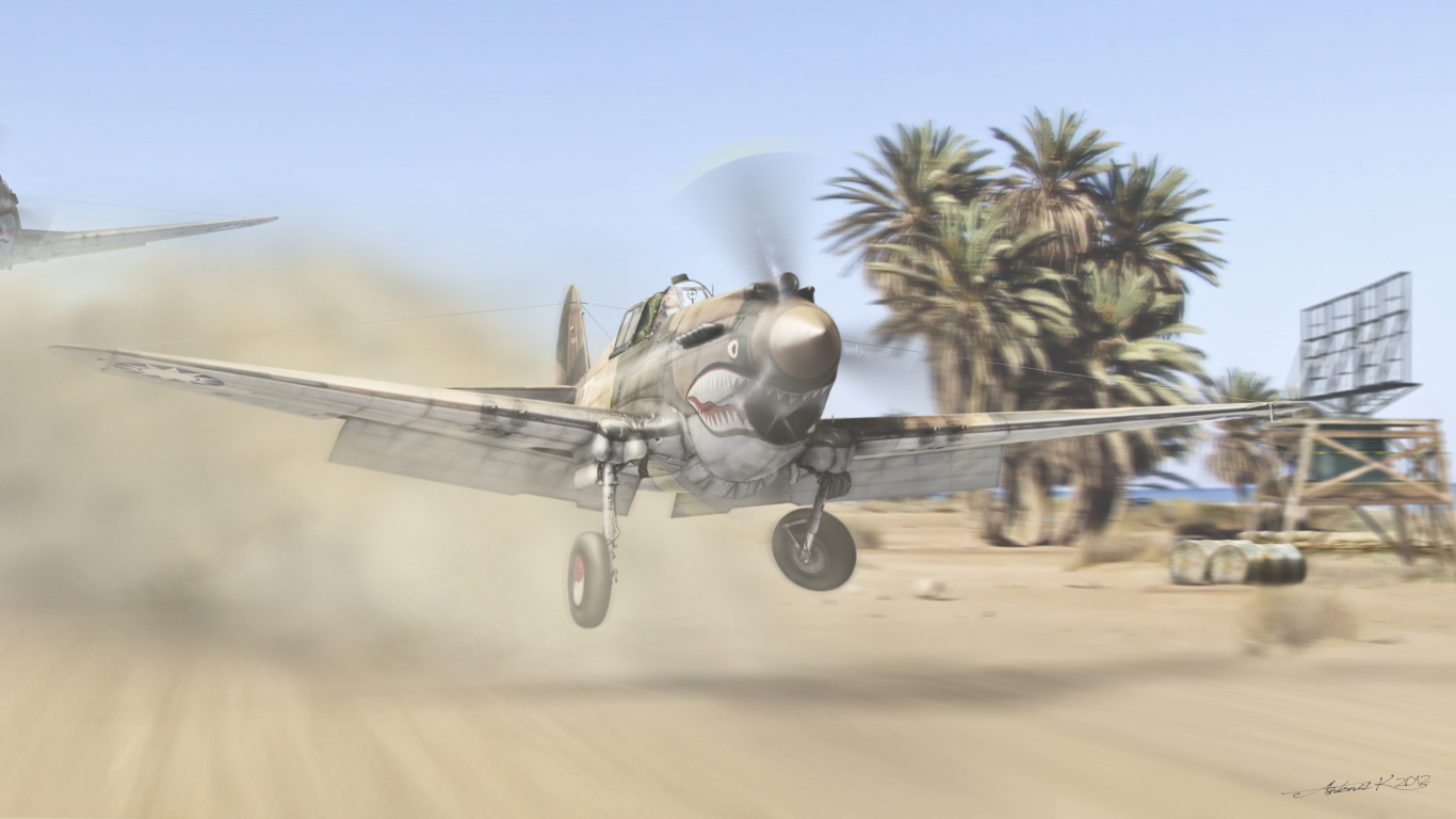 Avión de Combate Gris y Negro en Campo Marrón Durante el Día. Wallpaper in 1366x768 Resolution