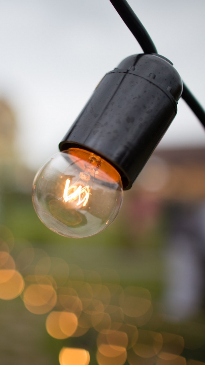 Garland, Incandescent Light Bulb, Street Light, Lamp, Light. Wallpaper in 720x1280 Resolution