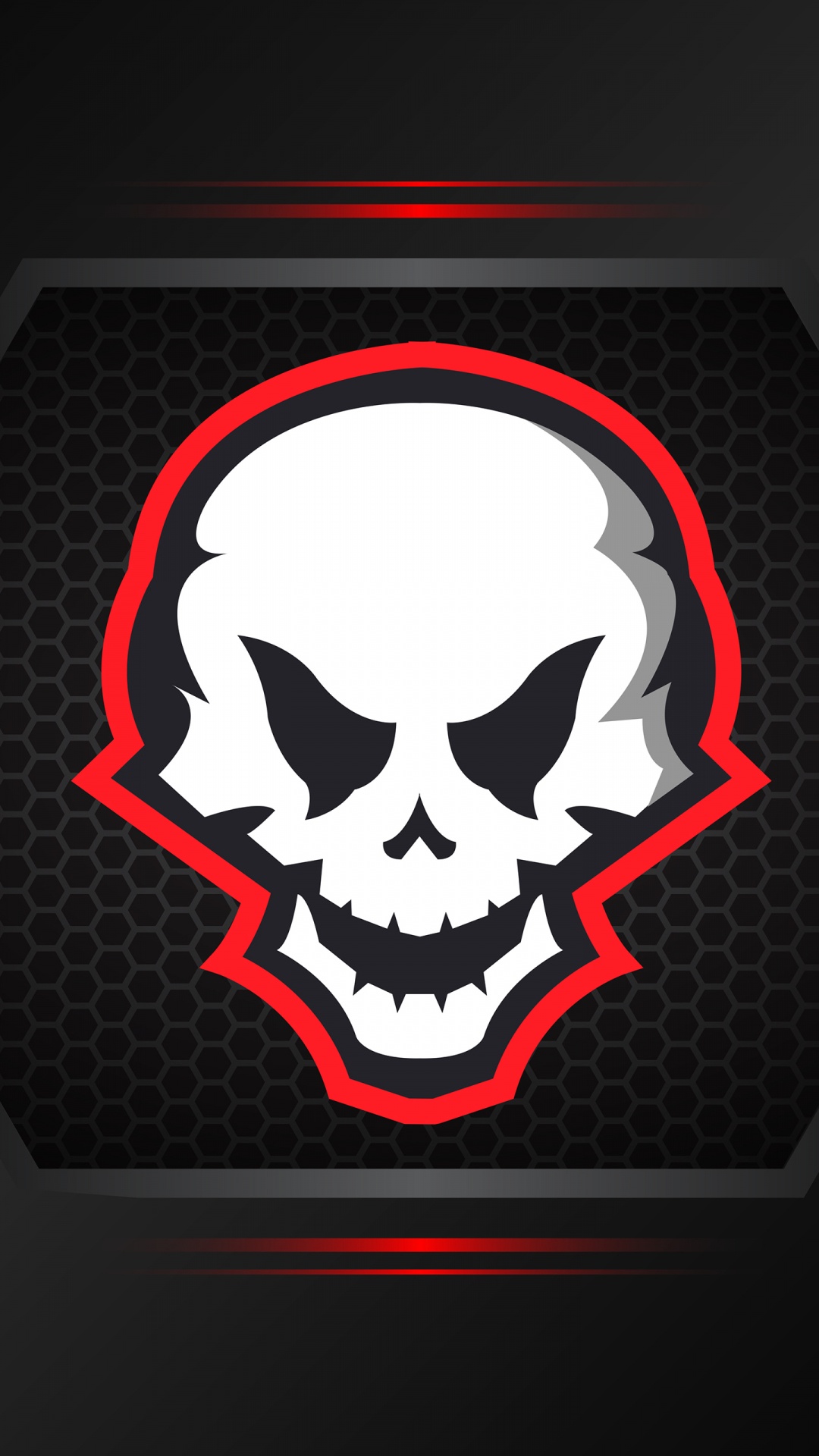 Logo Noir et Blanc Sur Fond Noir. Wallpaper in 1080x1920 Resolution