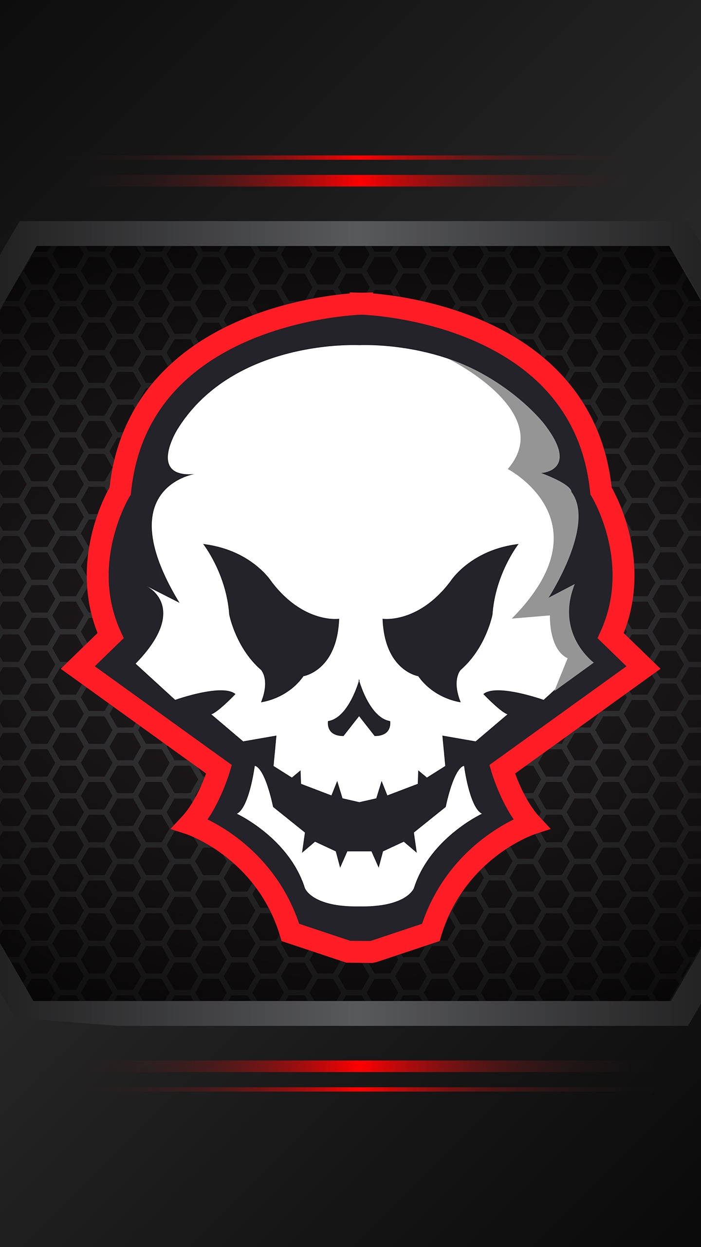 Logo Noir et Blanc Sur Fond Noir. Wallpaper in 1440x2560 Resolution