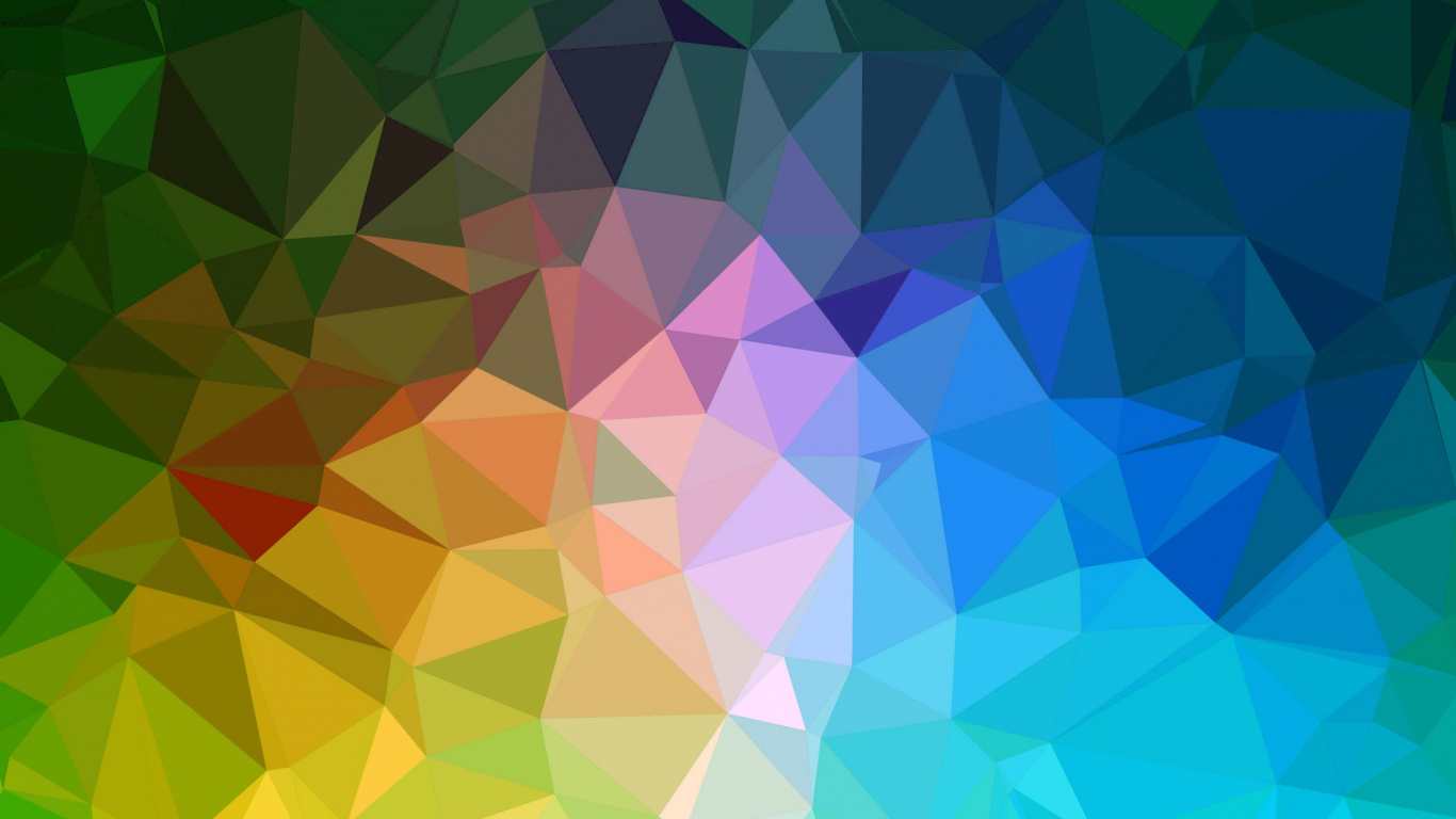 Peinture Abstraite Verte et Bleue. Wallpaper in 1366x768 Resolution