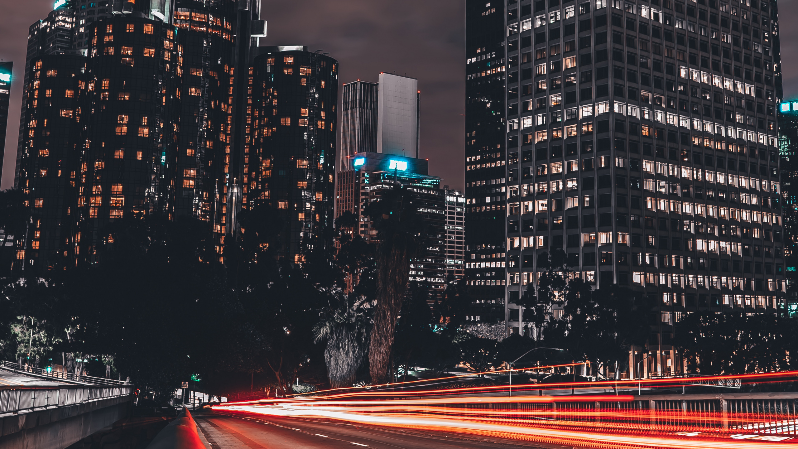 Fotografía de Lapso de Tiempo de Los Edificios de la Ciudad Durante la Noche. Wallpaper in 2560x1440 Resolution
