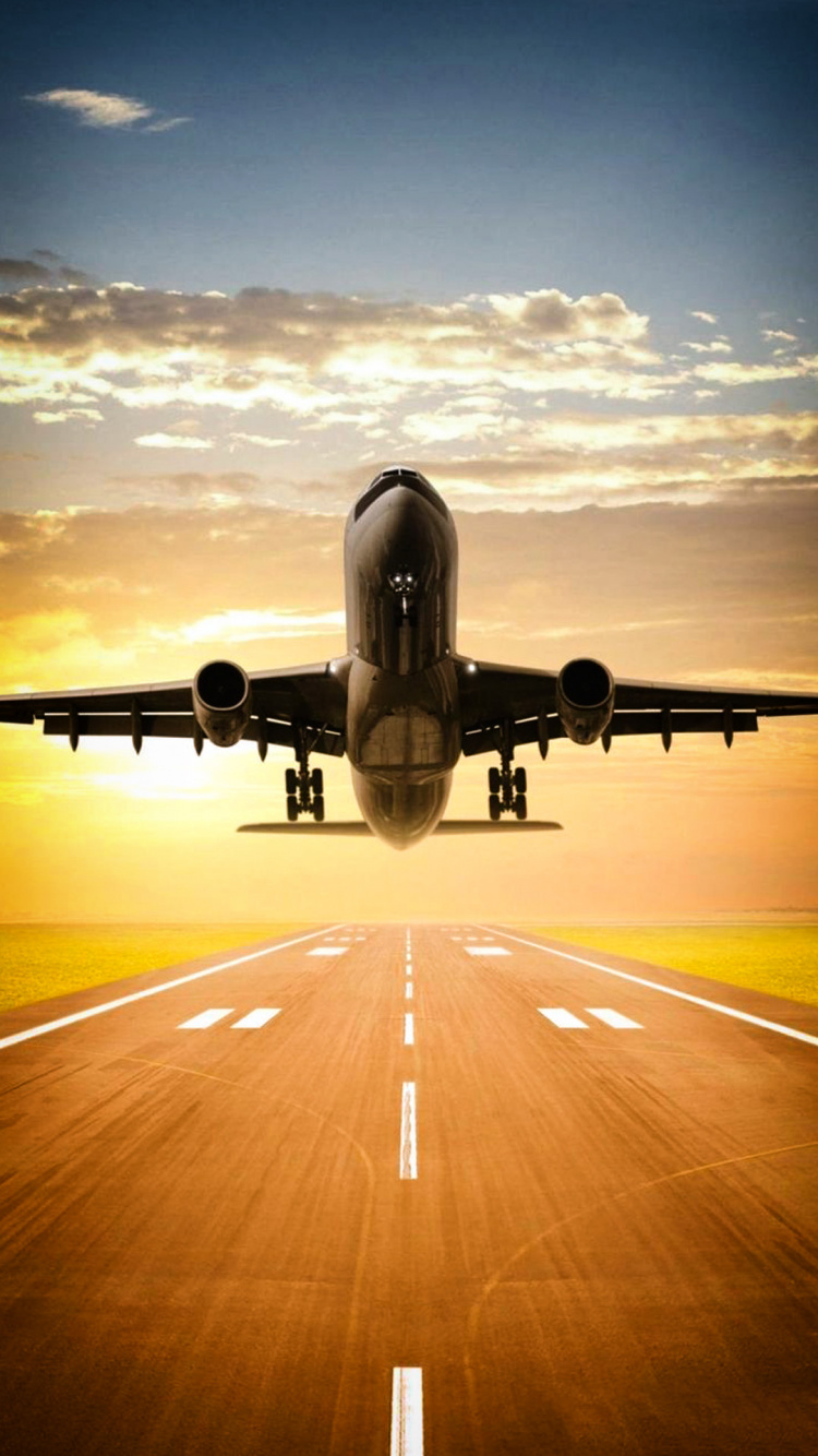 Airplane Take Off, Airplane, Flight, Aircraft, Takeoff. Wallpaper in 750x1334 Resolution