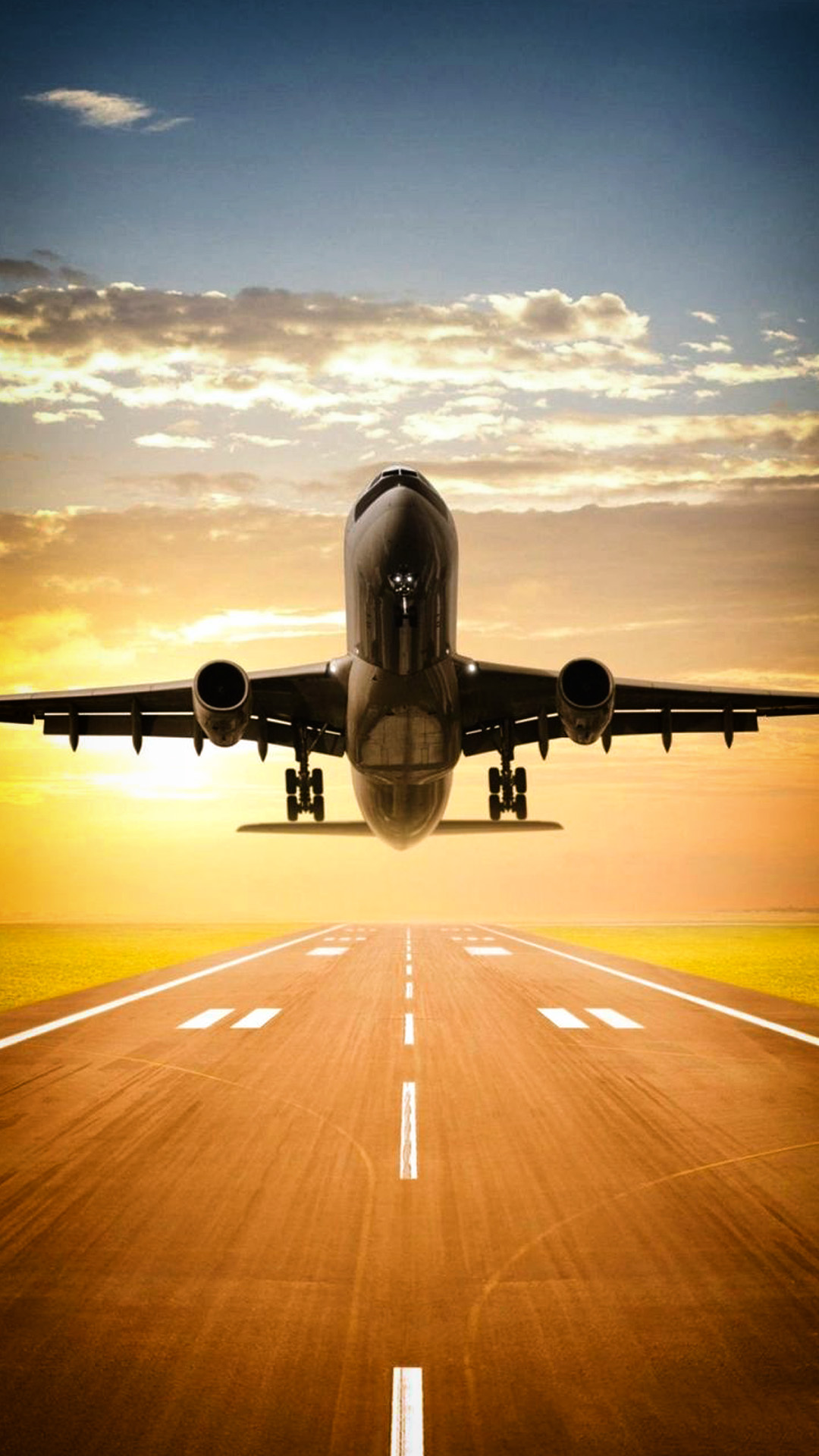 Flugzeug Abheben, Flug, Takeoff, Flugreise, Landebahn. Wallpaper in 1080x1920 Resolution