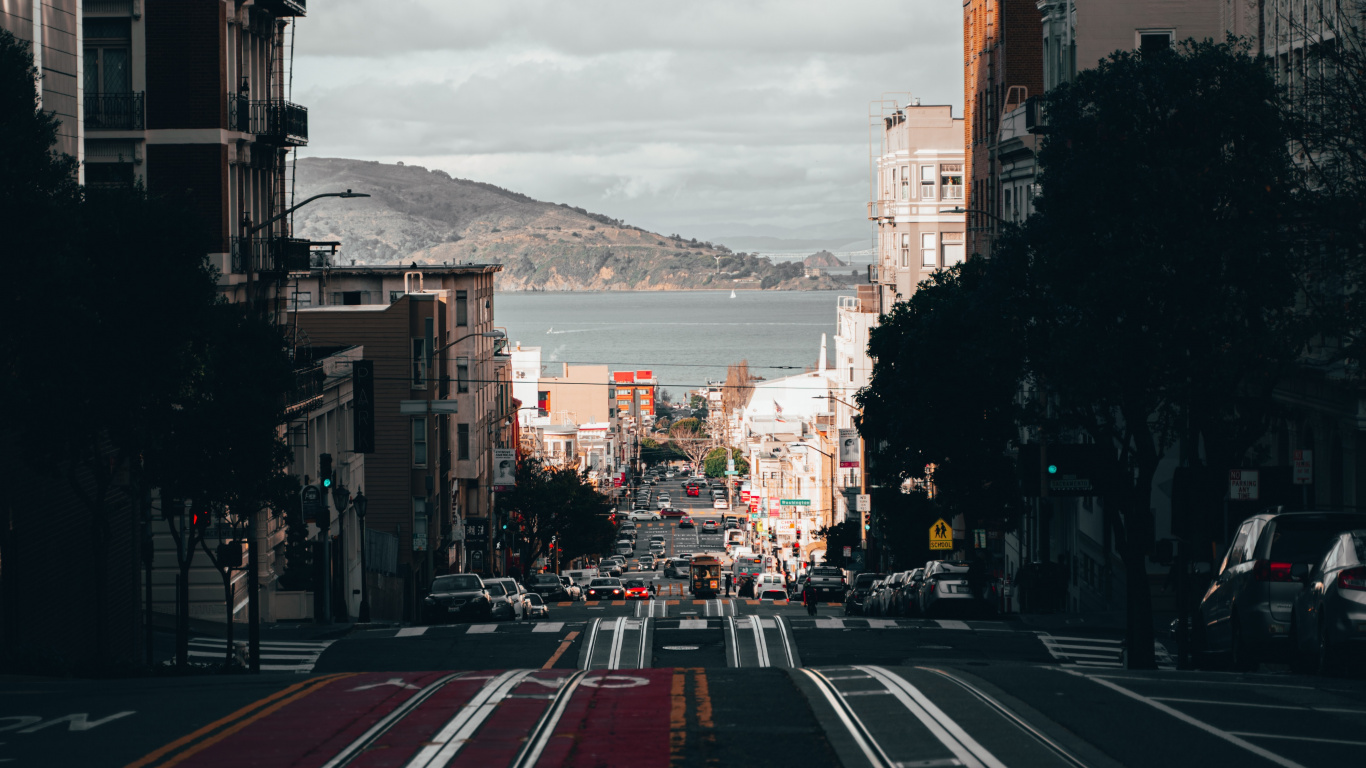 San Francisco, Cloud, Building, Road Surface, Asphalt. Wallpaper in 1366x768 Resolution