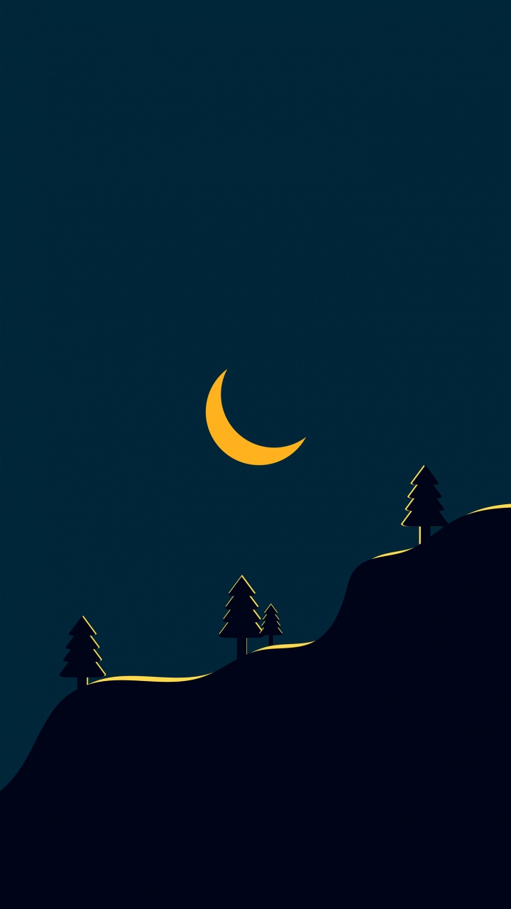 el Minimalismo, Naturaleza, Objeto Astronómico, de la Media Luna, Evento Celestial. Wallpaper in 720x1280 Resolution