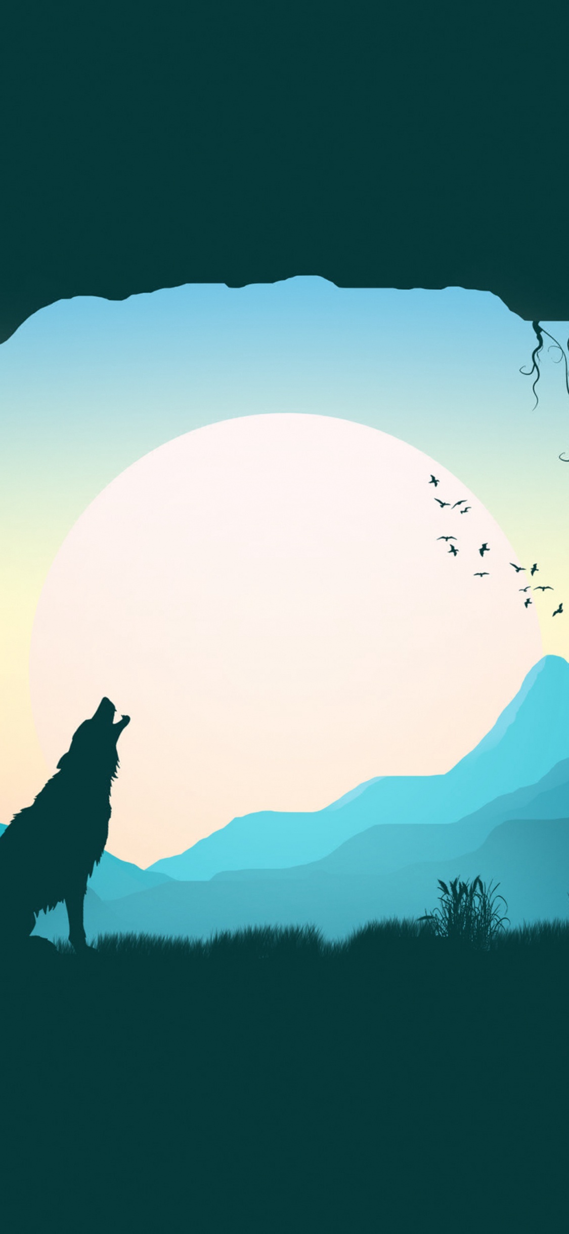 剪影, 天空, 绘画, 艺术家, 艺术 壁纸 1125x2436 允许