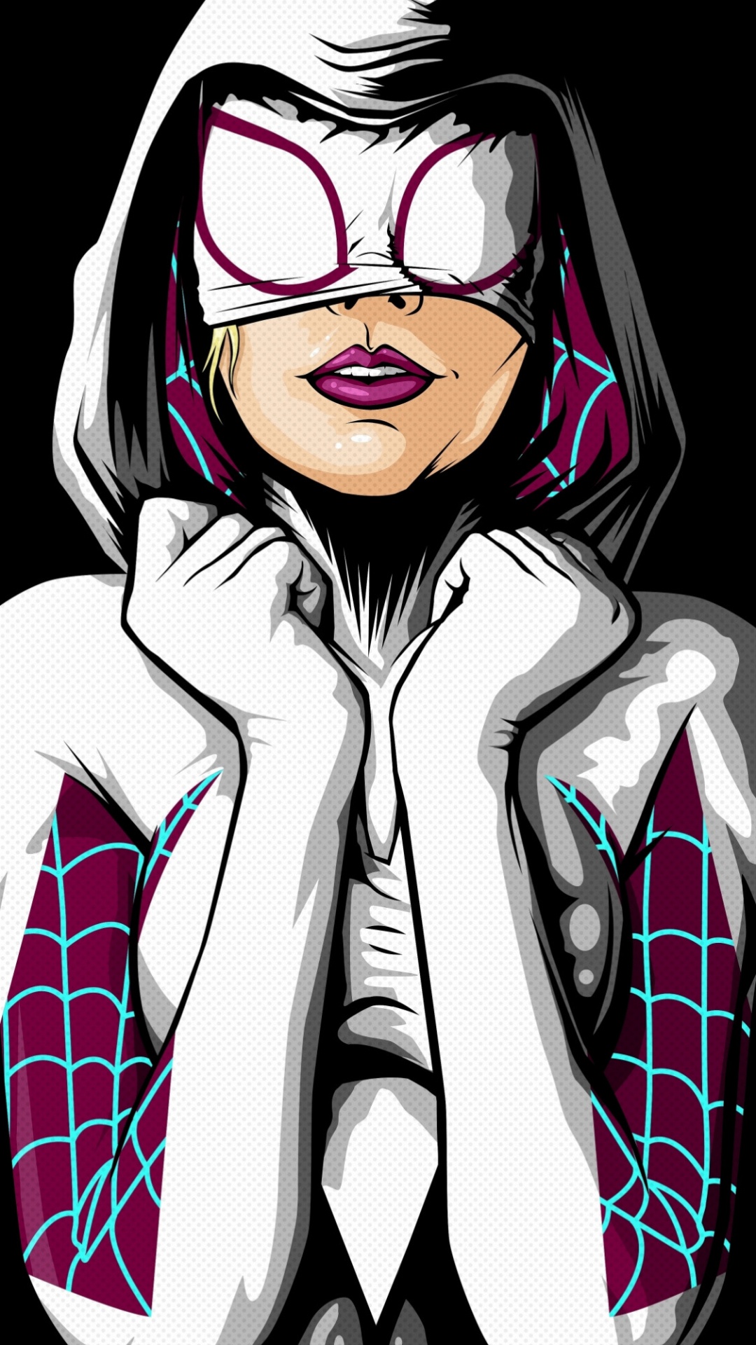 Gwen Stacy, Poster, Xiaomi Redmi 10 Prime, Art, Ghost-spider. Wallpaper in 1080x1920 Resolution