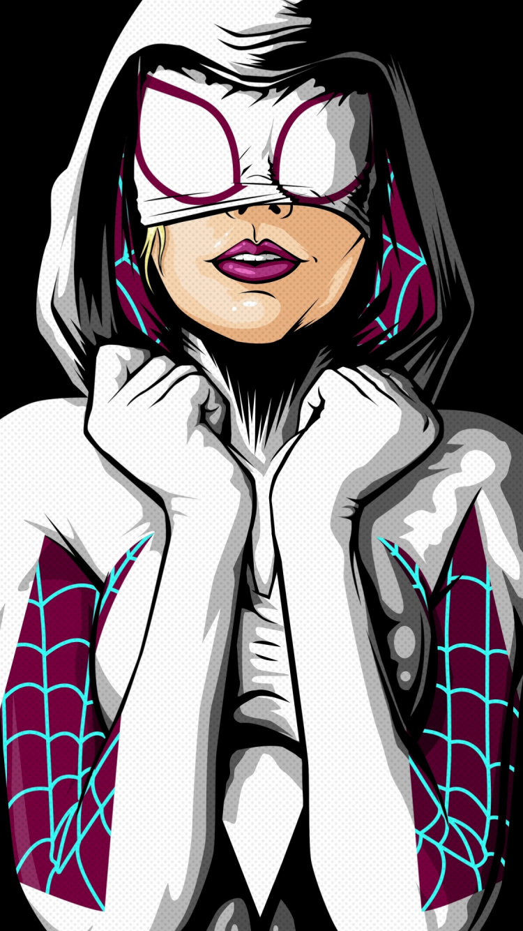 Gwen Stacy, Poster, Xiaomi Redmi 10 Prime, Art, Ghost-spider. Wallpaper in 750x1334 Resolution