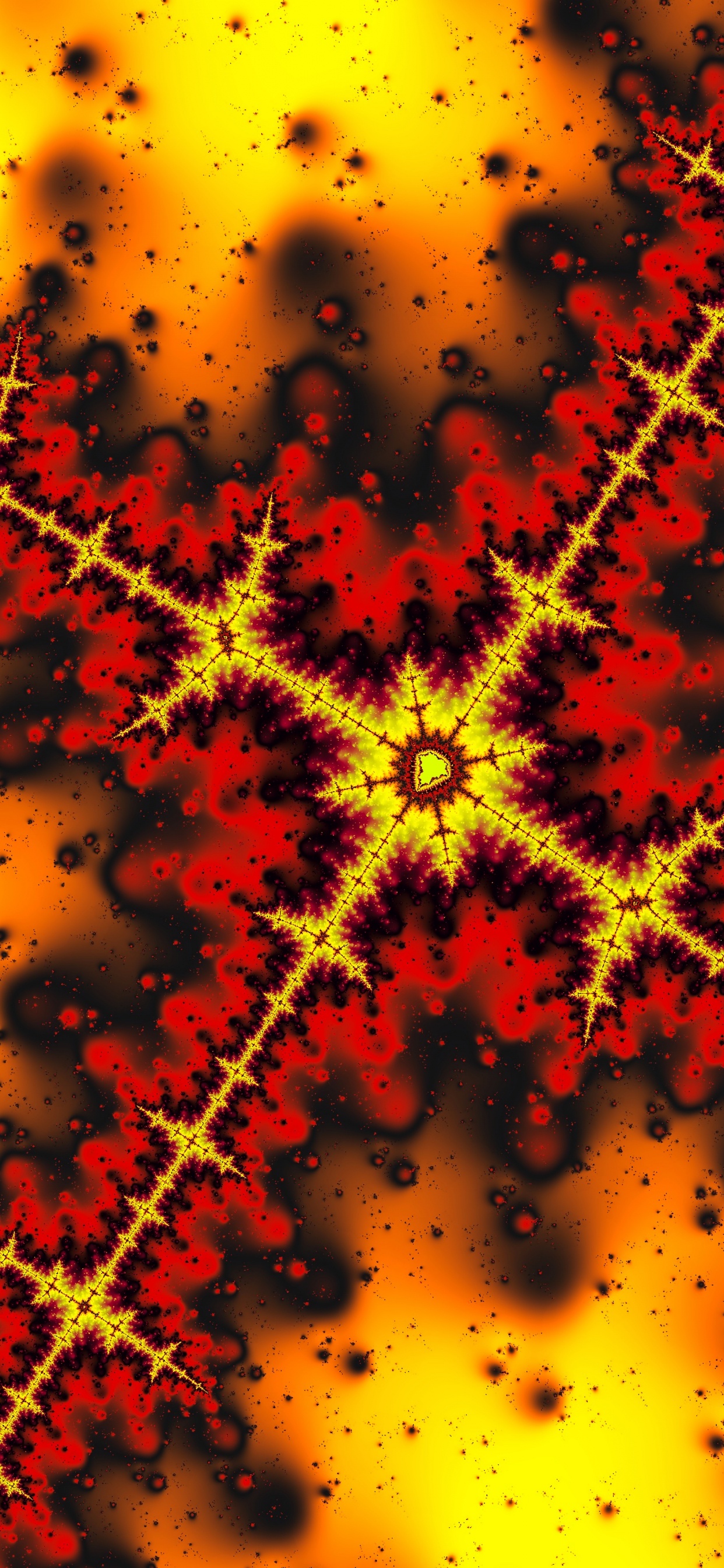 Illustration Étoile Jaune et Rouge. Wallpaper in 1242x2688 Resolution