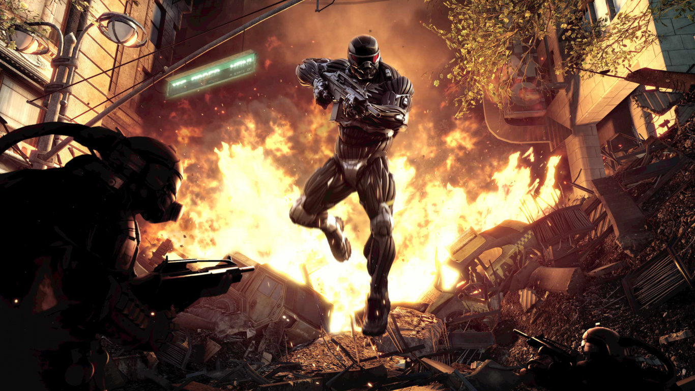Crysis 2, Crysis, Shooter Game, Playstation 3, pc Game. Wallpaper in 1366x768 Resolution