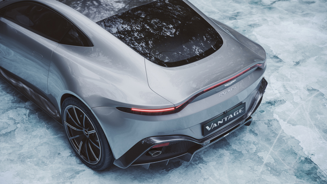 Weiß-schwarzer Porsche 911 Auf Schneebedecktem Boden. Wallpaper in 1366x768 Resolution