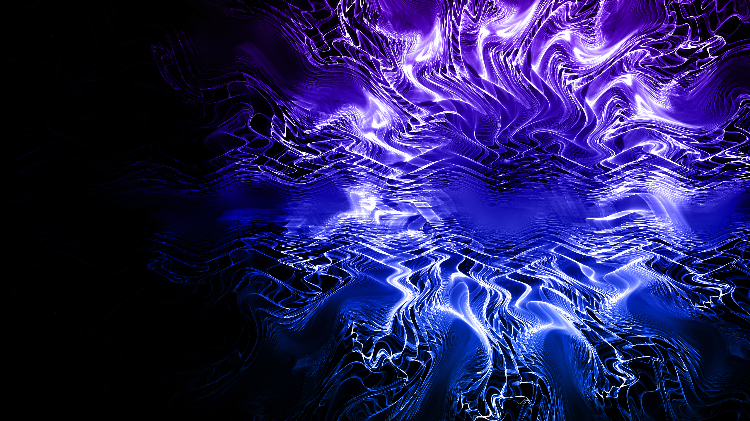Art Fractal, Fractales, Eau, Blue, Purple. Wallpaper in 2560x1440 Resolution
