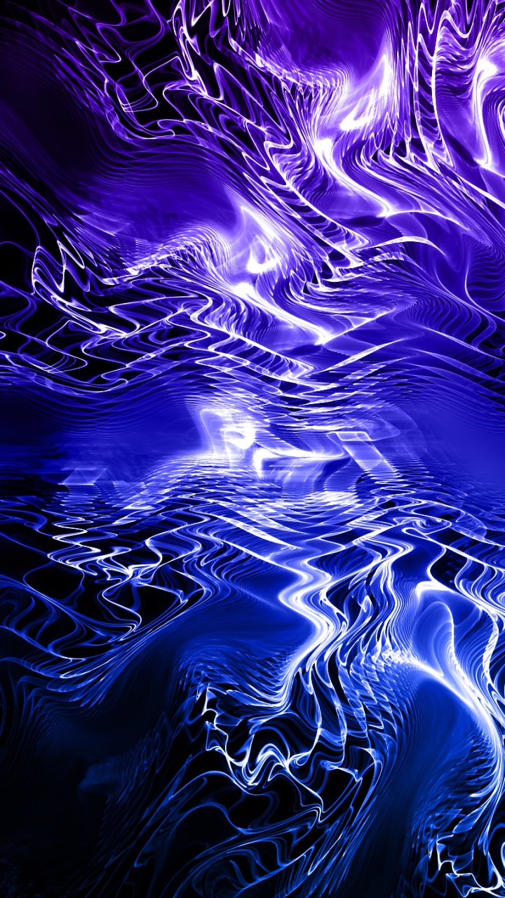 Arte Fractal, Fractal, Agua, Azul, Morado. Wallpaper in 720x1280 Resolution