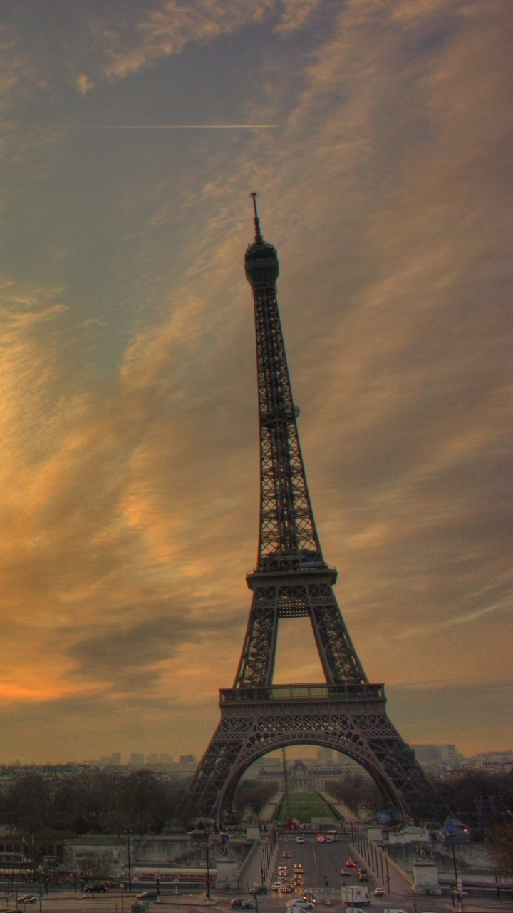 Silhouette of Tower During Sunset. Wallpaper in 720x1280 Resolution