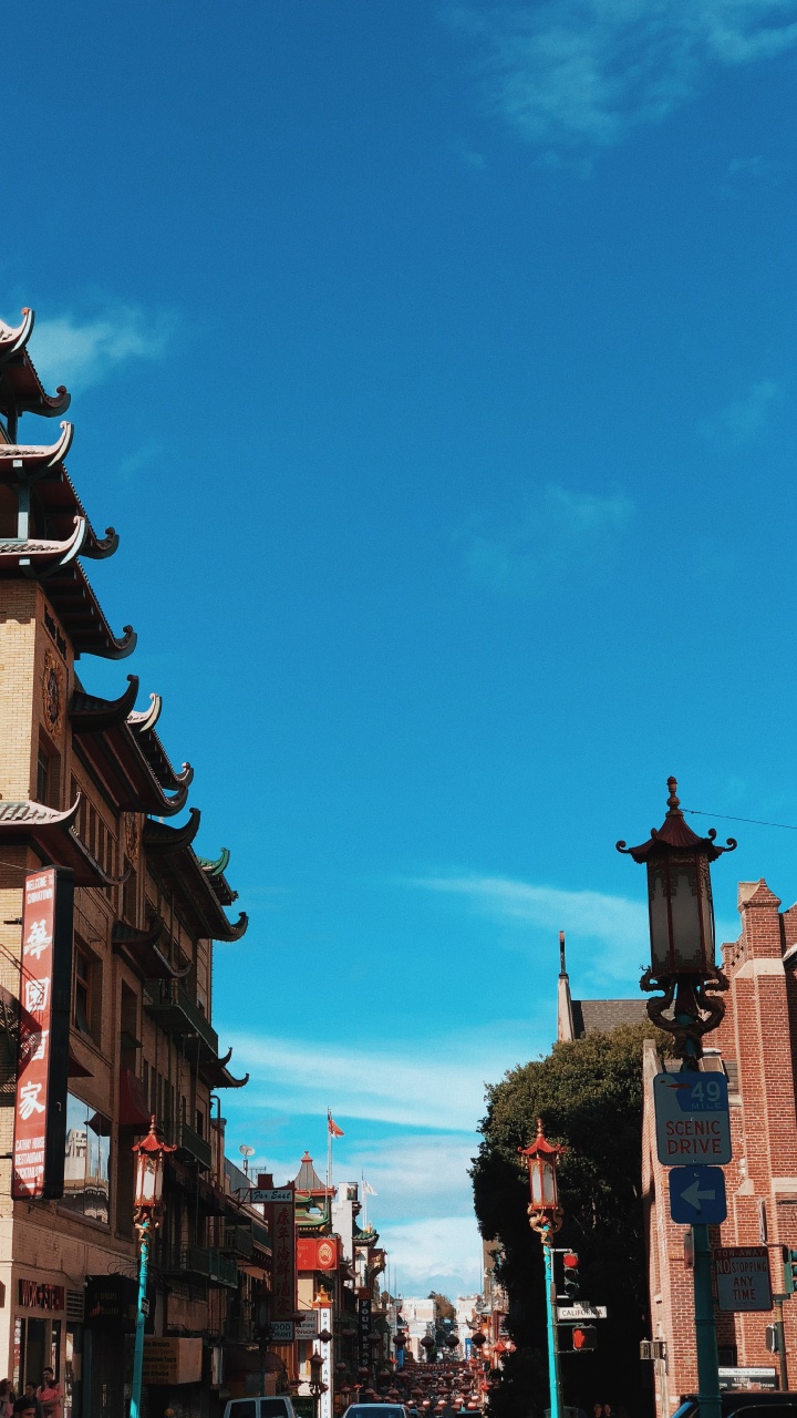 Chinatown, Tourism, Tourist Attraction, Town, Road. Wallpaper in 720x1280 Resolution
