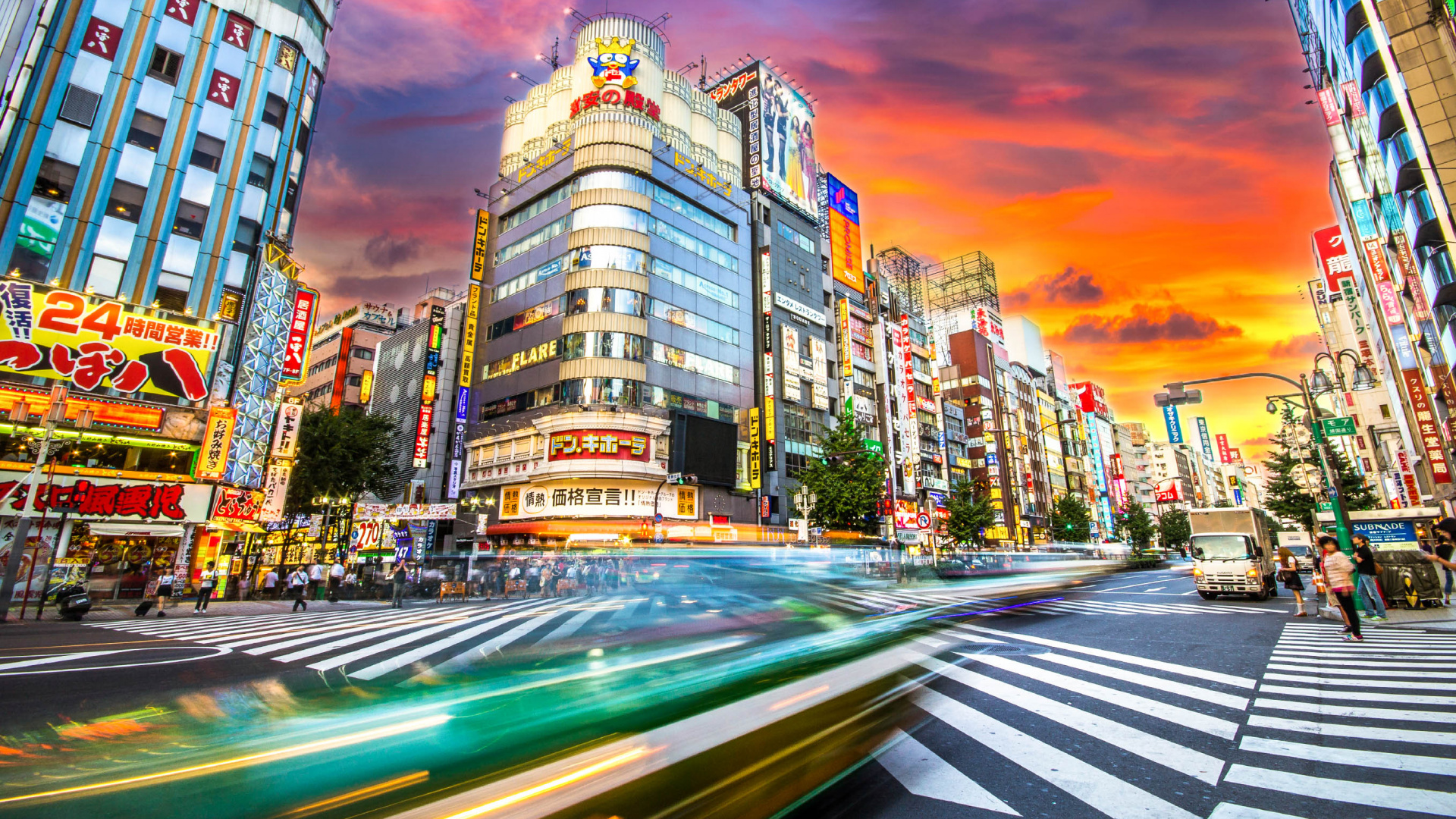 Time Lapse Photography of City Buildings During Night Time. Wallpaper in 1920x1080 Resolution