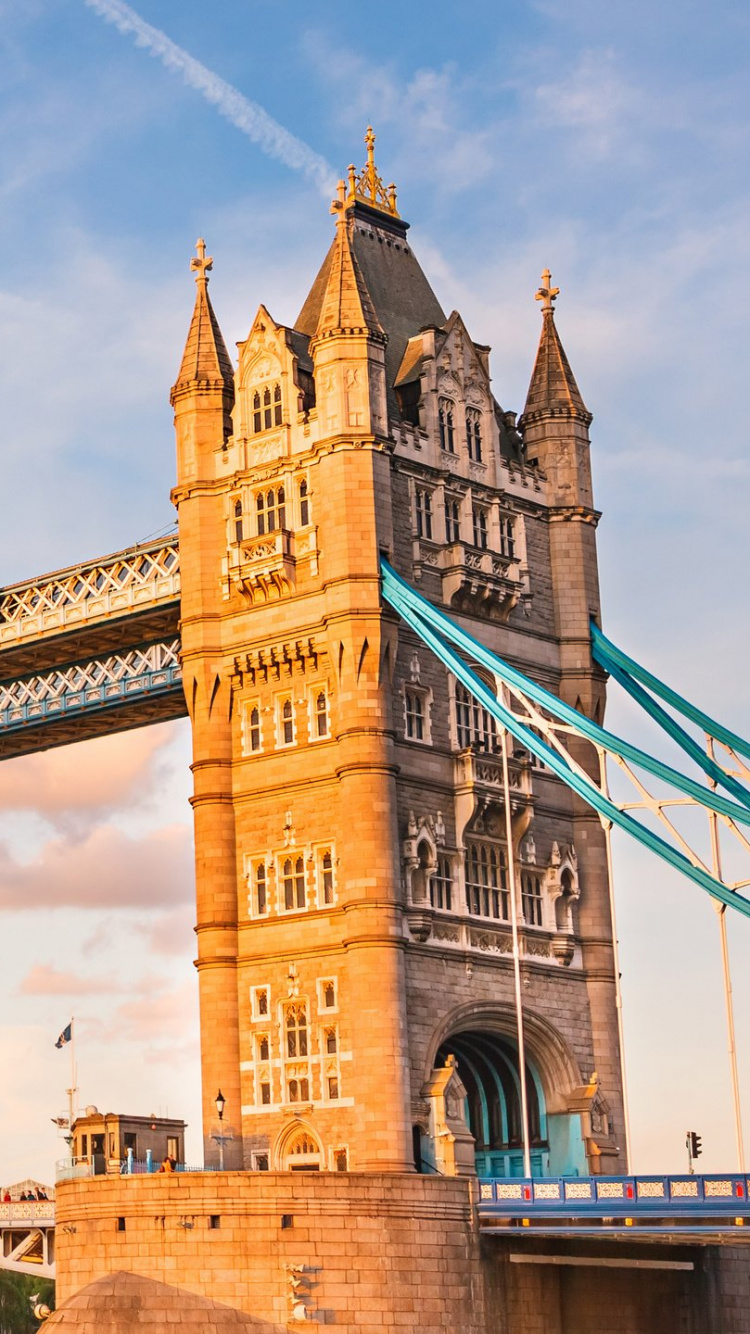 Brown Concrete Bridge Under Blue Sky During Daytime. Wallpaper in 750x1334 Resolution