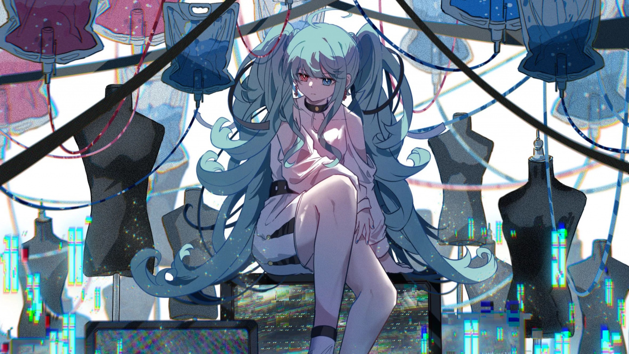 Zeichentrickfilm, Hatsune Miku, Vocaloid, Hatsune, Miku. Wallpaper in 1280x720 Resolution