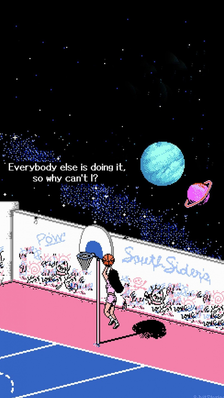 8-Bit-Computing, Ästhetik, Kunst, Astronomisches Objekt, Raum. Wallpaper in 750x1334 Resolution