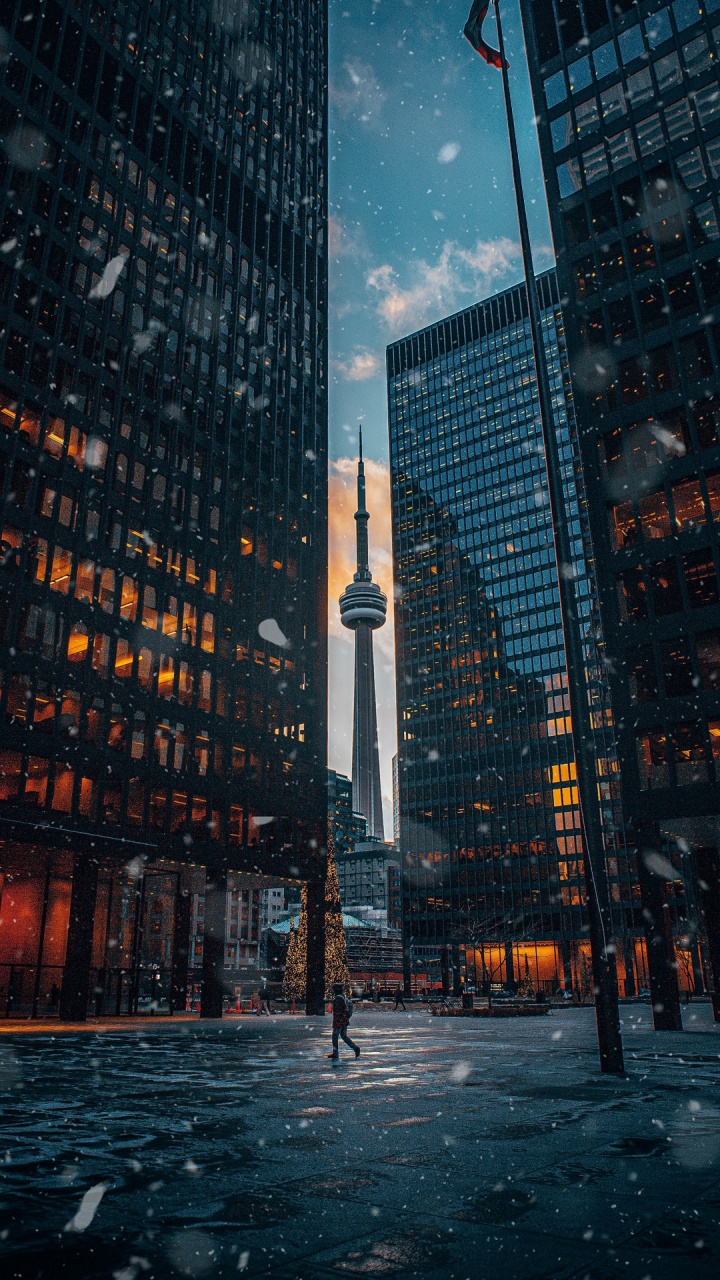 CN Tower, Tower, Gebäude, Wolkenkratzer, Atmosphäre. Wallpaper in 720x1280 Resolution