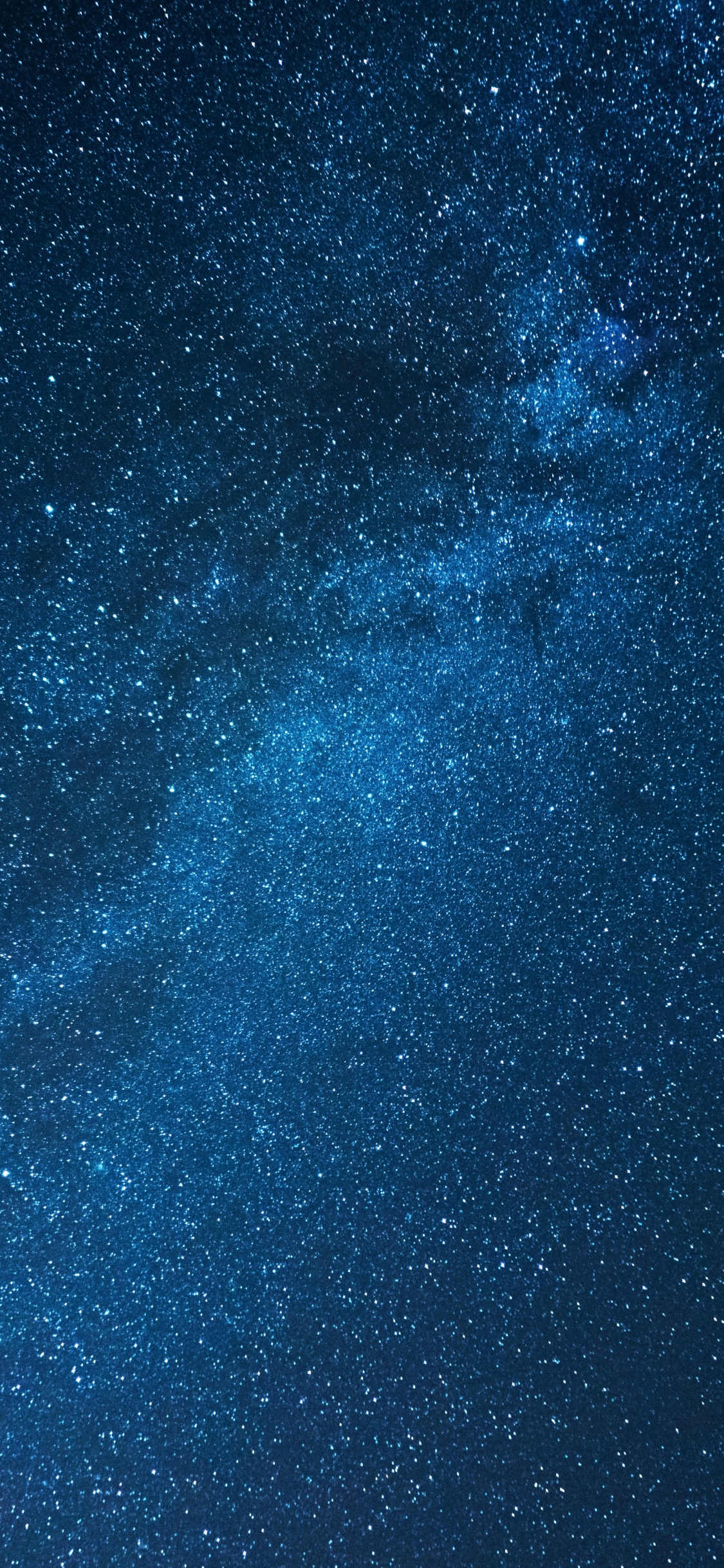 Blue and White Starry Night Sky. Wallpaper in 1125x2436 Resolution