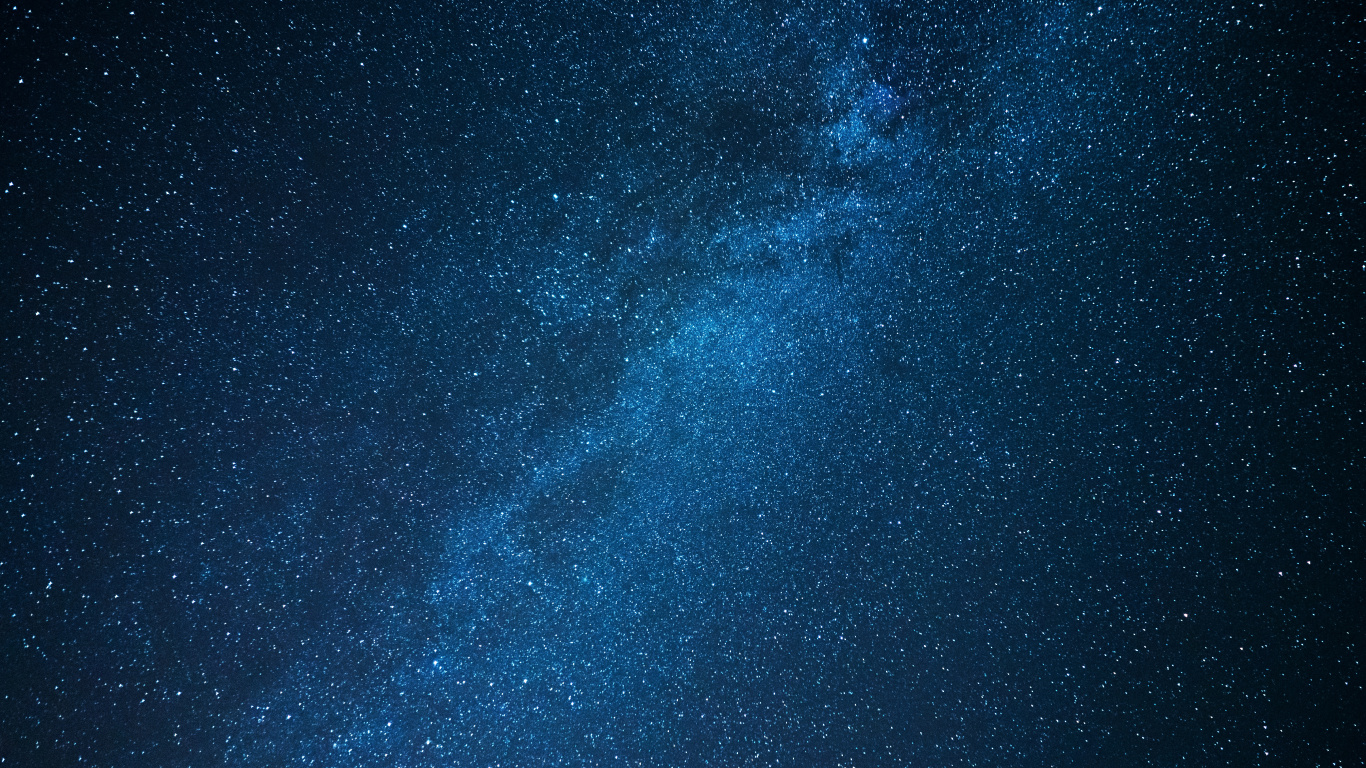 Blue and White Starry Night Sky. Wallpaper in 1366x768 Resolution