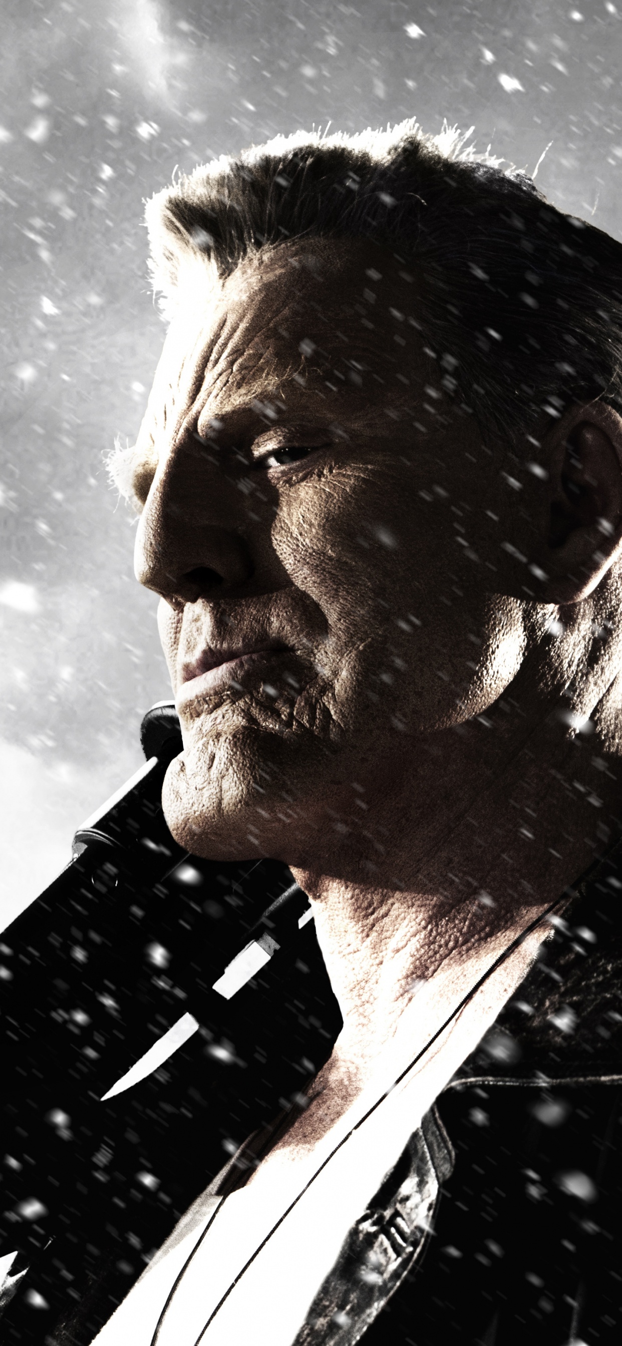 Mann in Schwarzer Jacke, Der in Den Himmel Schaut. Wallpaper in 1242x2688 Resolution