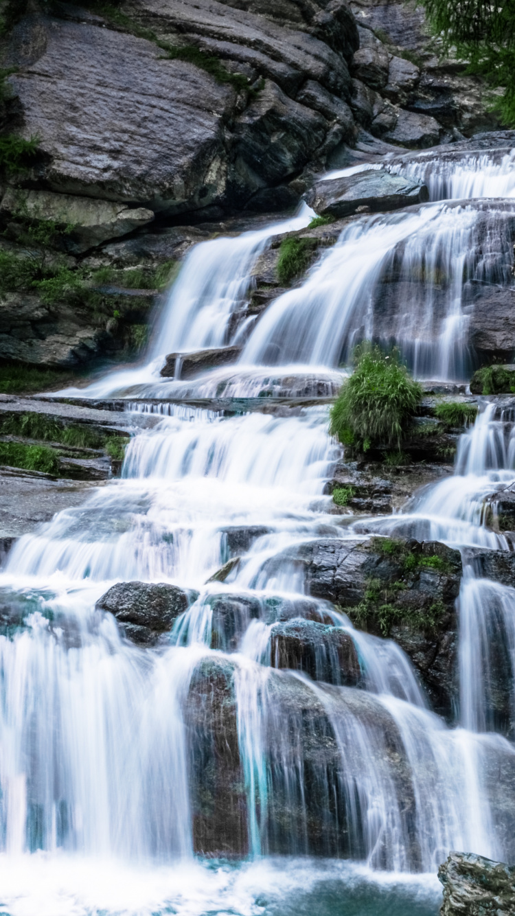 Golpes, Cascada, Curso de Agua, Agua, Naturaleza. Wallpaper in 750x1334 Resolution
