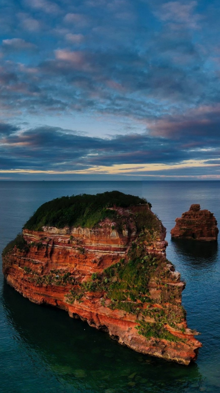 Natural Landscape, Rock, Water, Coast, Island. Wallpaper in 750x1334 Resolution