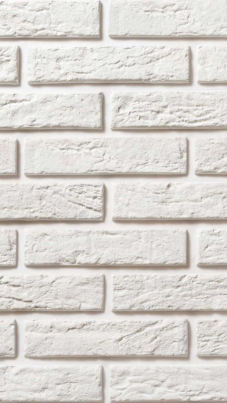 Mur de Briques Marron et Blanc. Wallpaper in 750x1334 Resolution