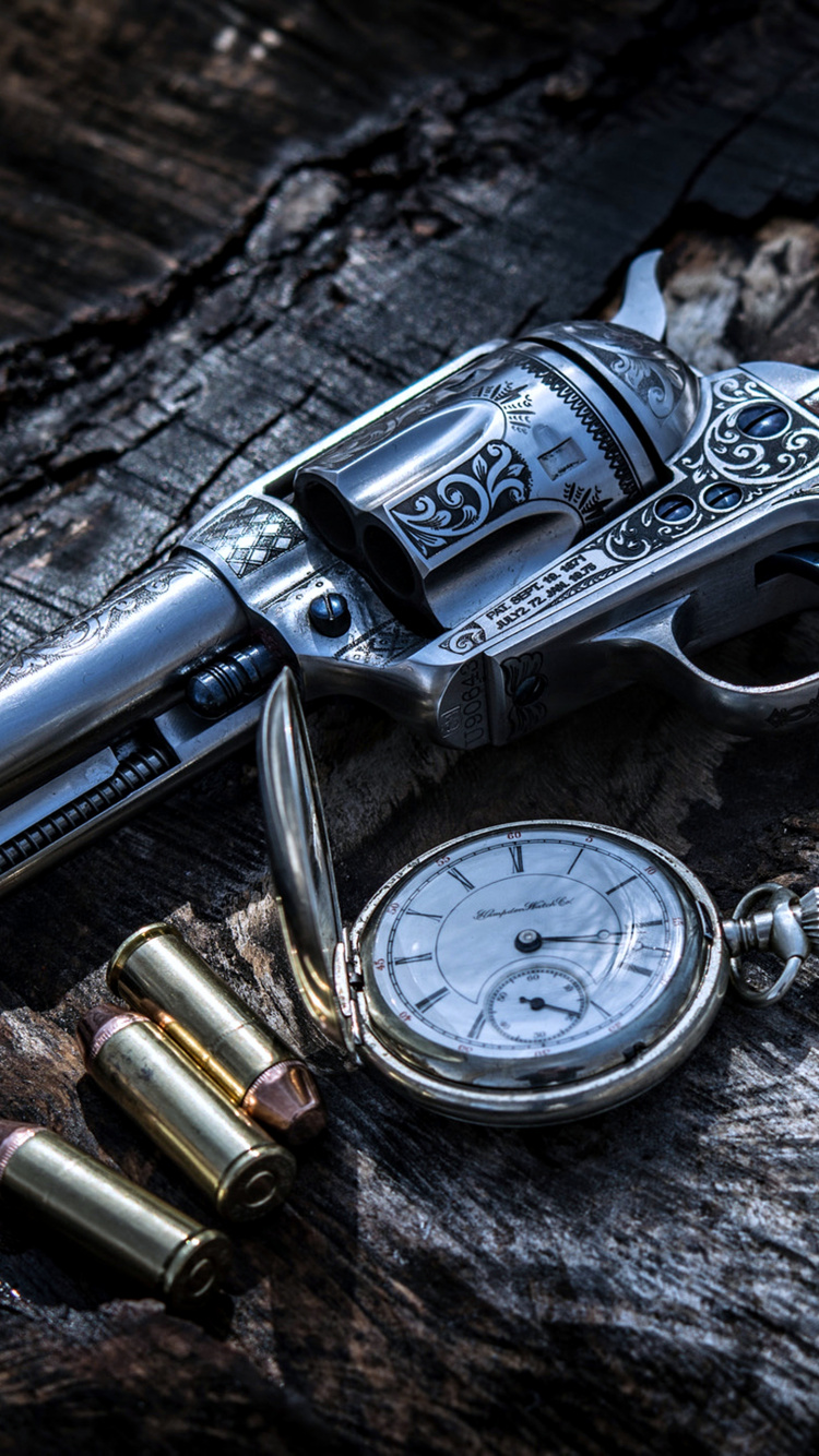 Gun, Firearm, Revolver, Trigger, Gun Barrel. Wallpaper in 750x1334 Resolution