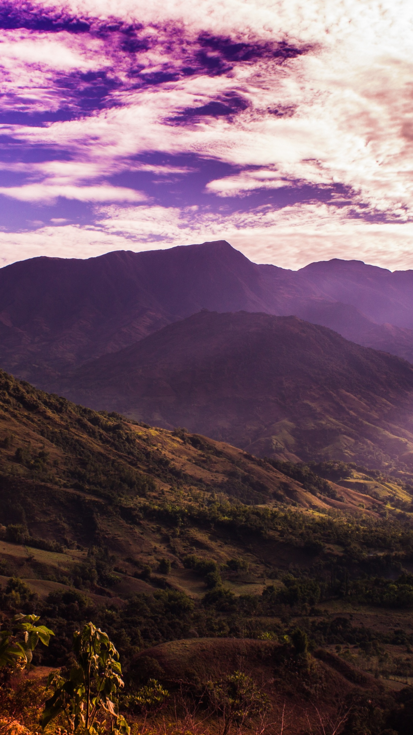 Green and Brown Mountains Under Cloudy Sky During Daytime. Wallpaper in 1440x2560 Resolution