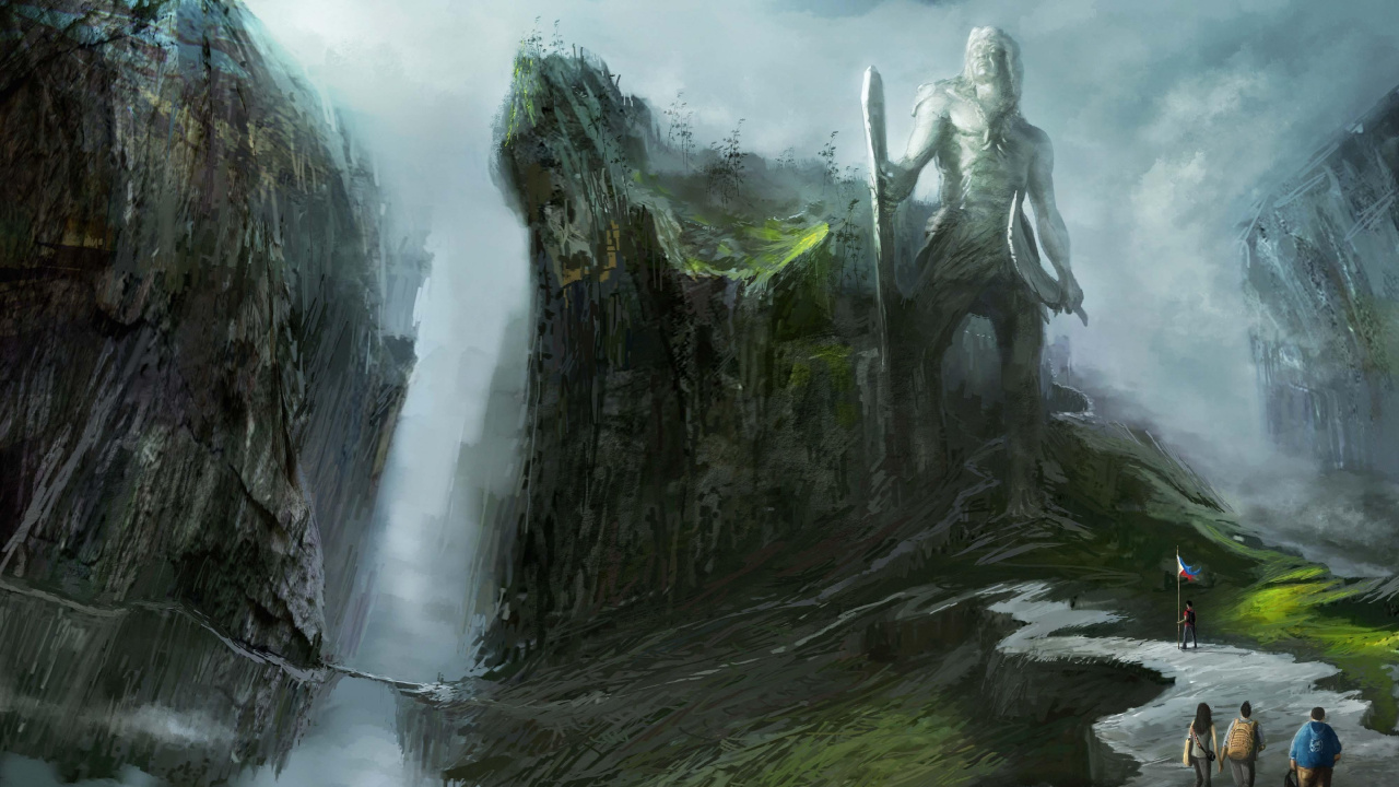 White Waterfalls on Green Grass Field During Daytime. Wallpaper in 1280x720 Resolution