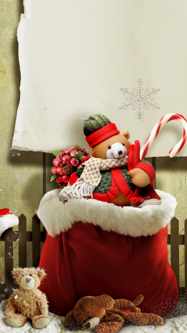 Weihnachten, Weihnachtsmann, Weihnachtsgeschenk, Christmas Ornament, Winter. Wallpaper in 750x1334 Resolution
