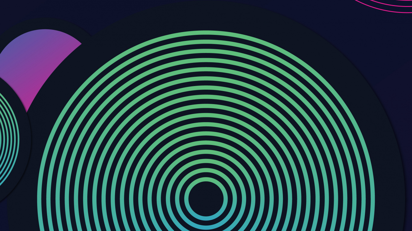 Circle, Android, Android Developer, Colorfulness, Light. Wallpaper in 1366x768 Resolution