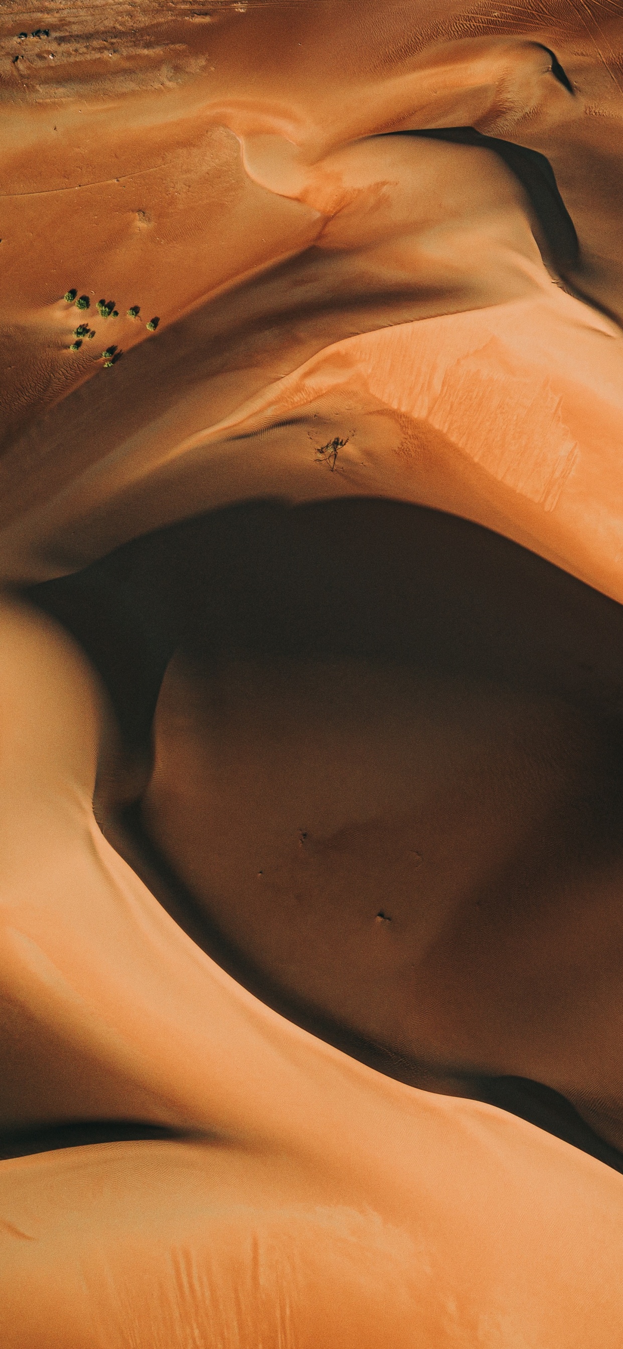 ERG, Les Desserts, Orange, Eoliennes Relief, Sand. Wallpaper in 1242x2688 Resolution