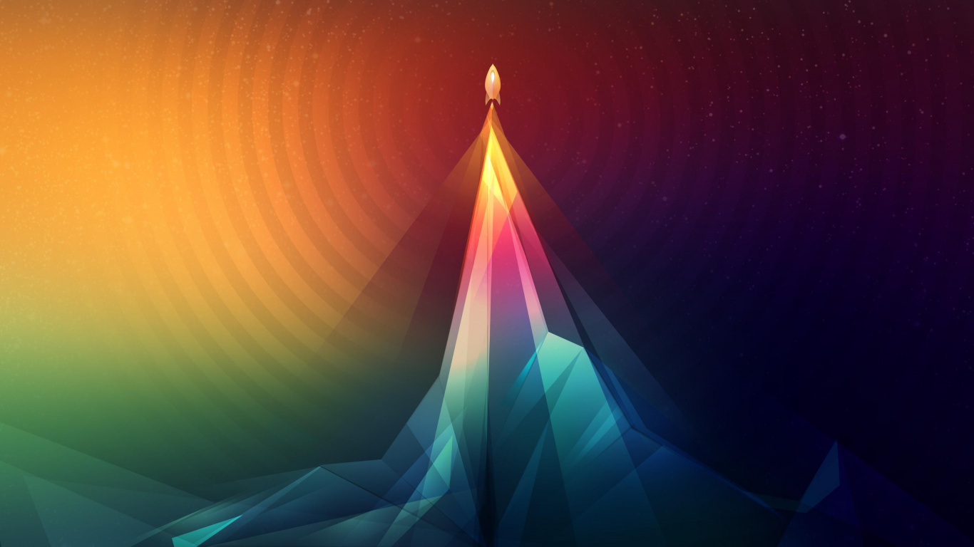 Blue and Purple Light Illustration. Wallpaper in 1366x768 Resolution