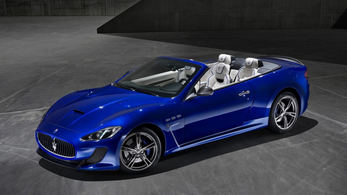 Blue Chevrolet Camaro Convertible Coupe. Wallpaper in 1366x768 Resolution