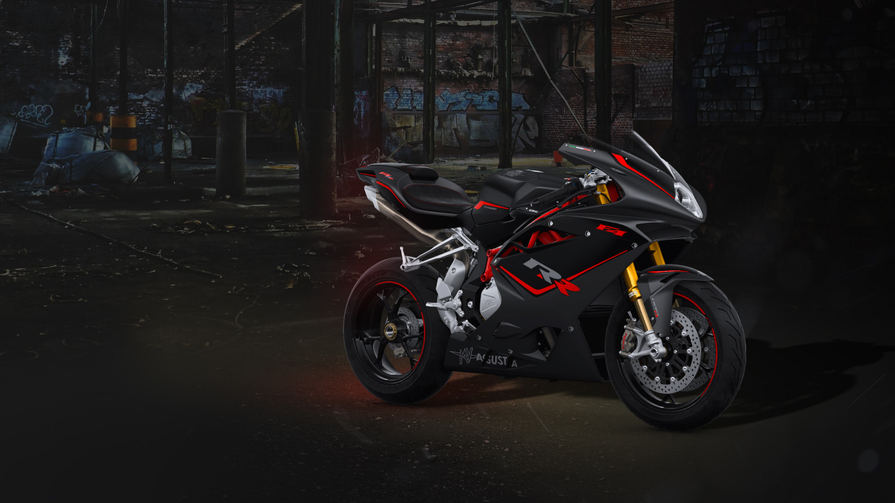Red and Black Sports Bike Parked on Road During Daytime. Wallpaper in 1280x720 Resolution