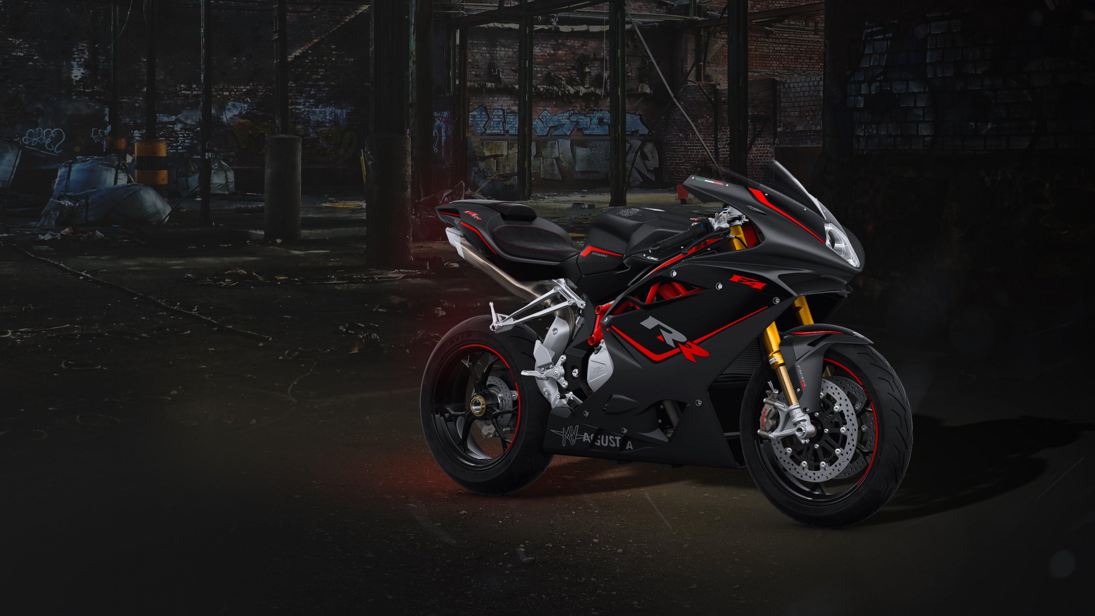 Red and Black Sports Bike Parked on Road During Daytime. Wallpaper in 3840x2160 Resolution