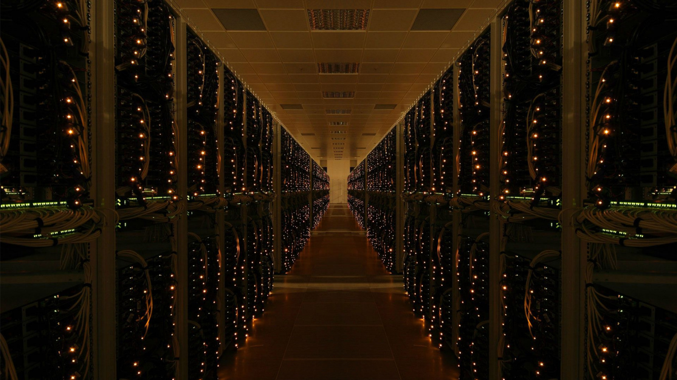 服务器机房, 数据中心, 对称, 建筑, 资本市 壁纸 1366x768 允许