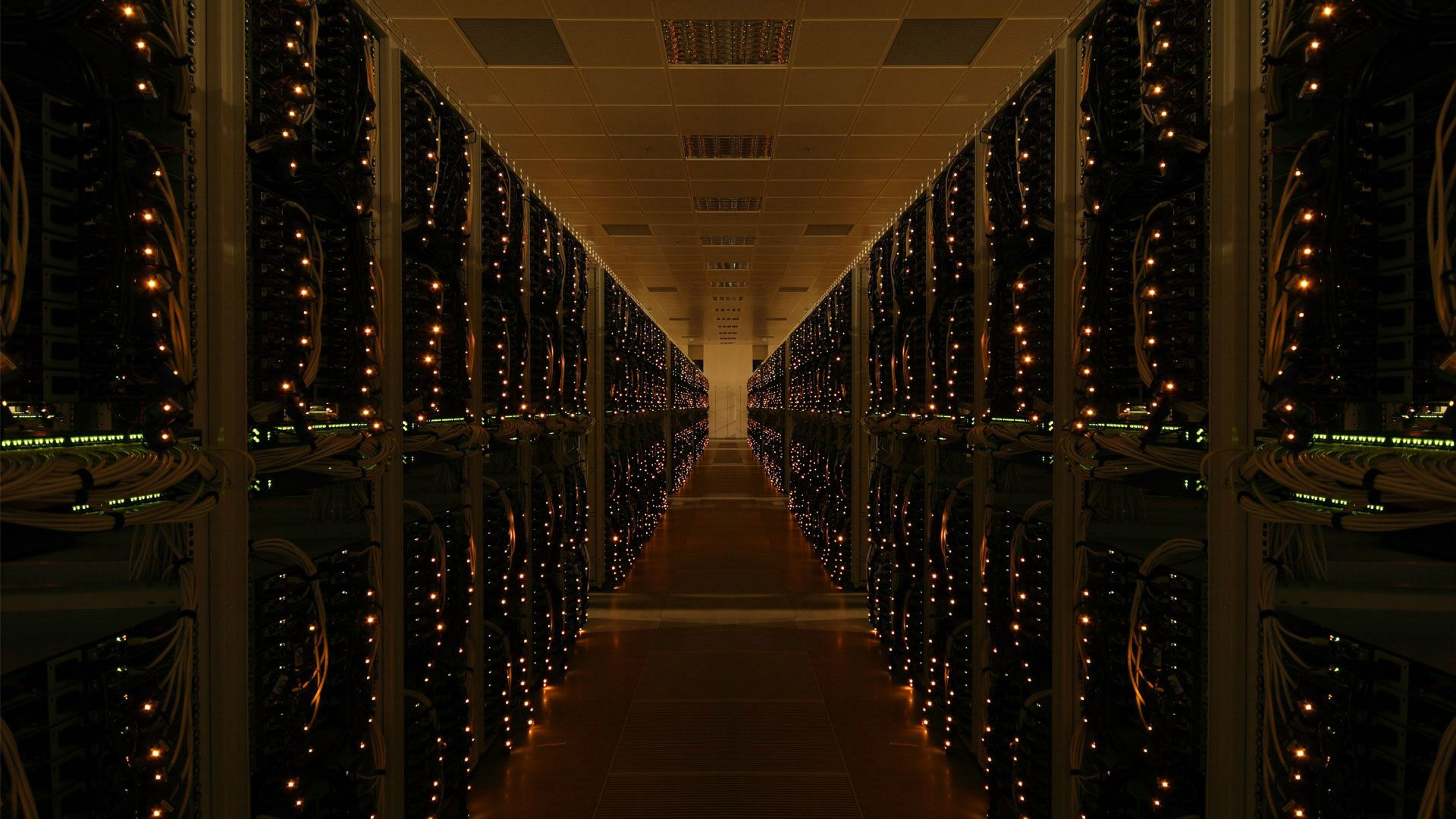 服务器机房, 数据中心, 对称, 建筑, 资本市 壁纸 1920x1080 允许