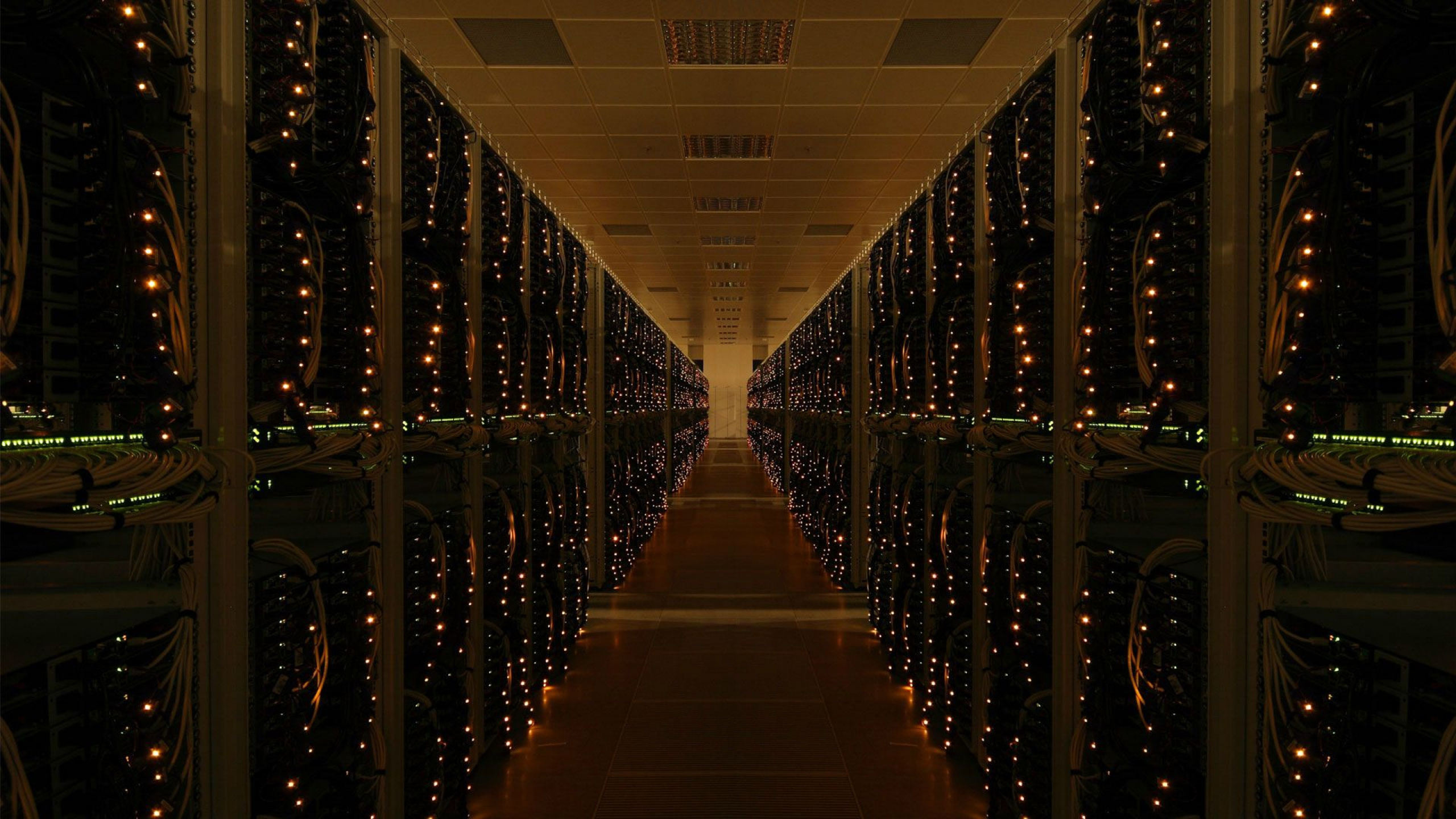 服务器机房, 数据中心, 对称, 建筑, 资本市 壁纸 2560x1440 允许
