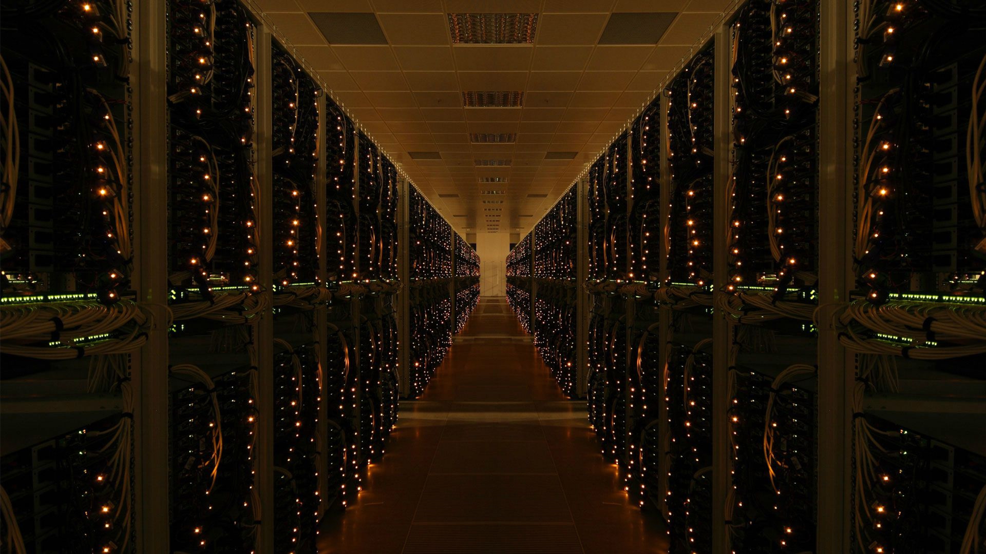 服务器机房, 数据中心, 对称, 建筑, 资本市 壁纸 3840x2160 允许