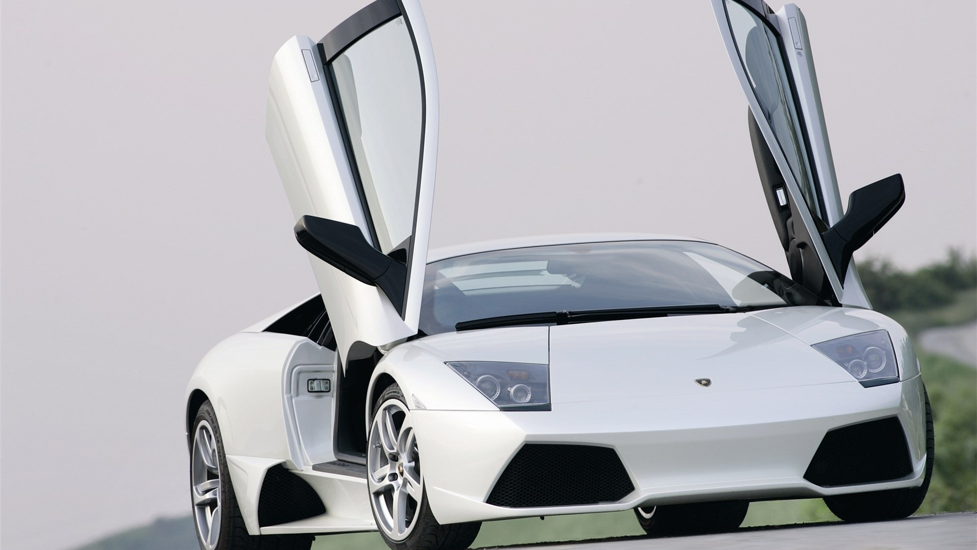 Porsche 911 Blanche Sur Fond Gris. Wallpaper in 1920x1080 Resolution