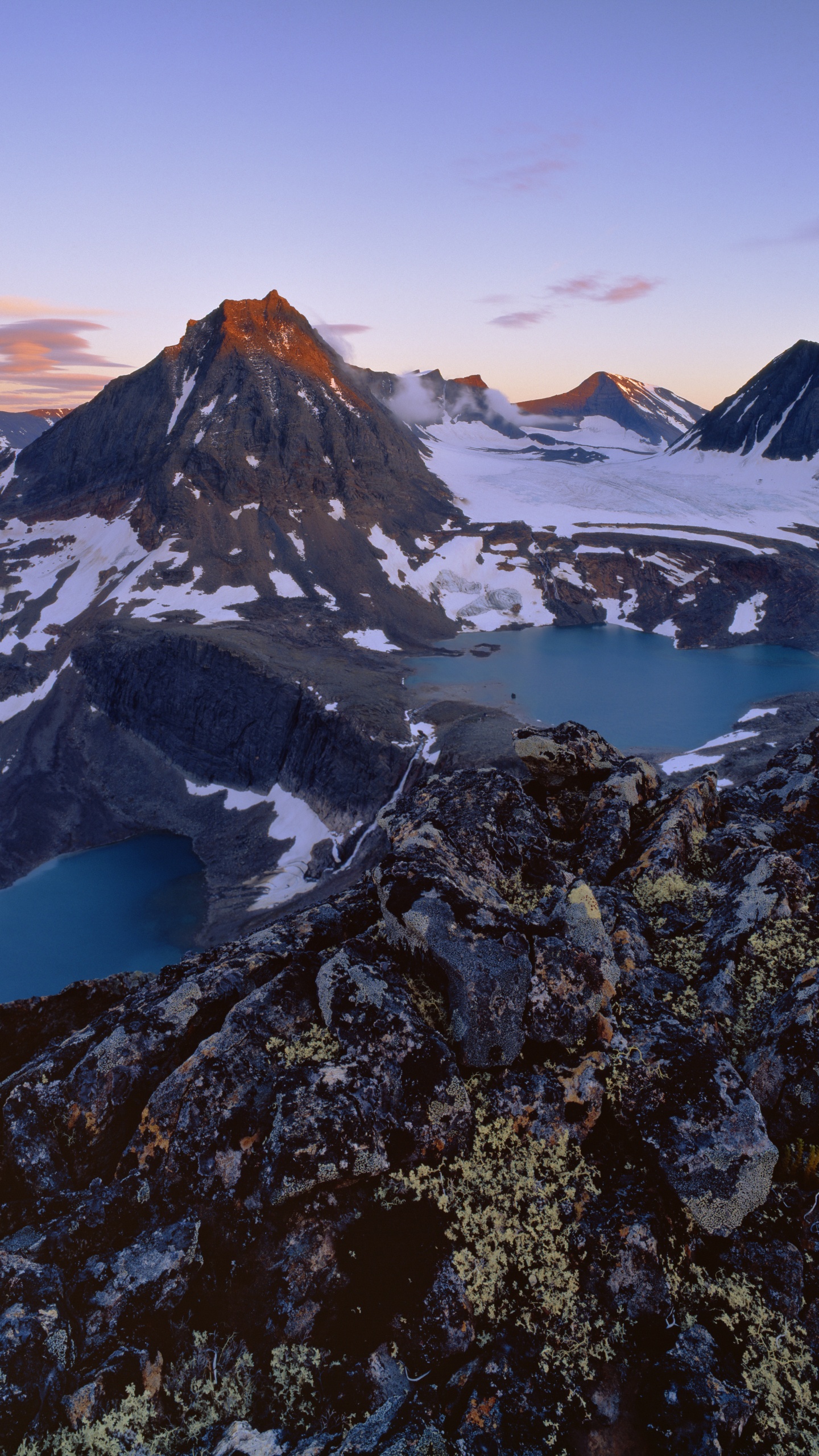 Snow Covered Mountain During Daytime. Wallpaper in 1440x2560 Resolution