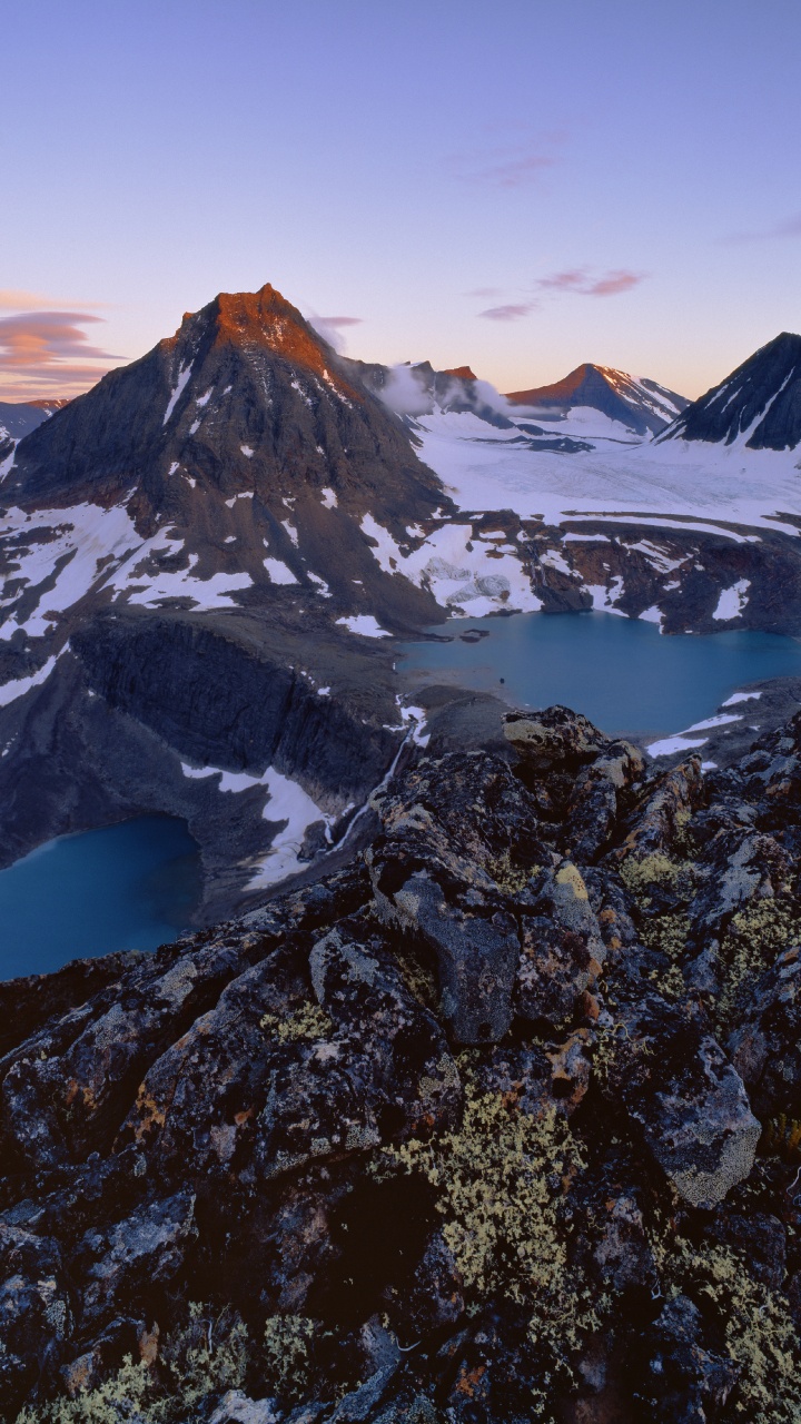Snow Covered Mountain During Daytime. Wallpaper in 720x1280 Resolution