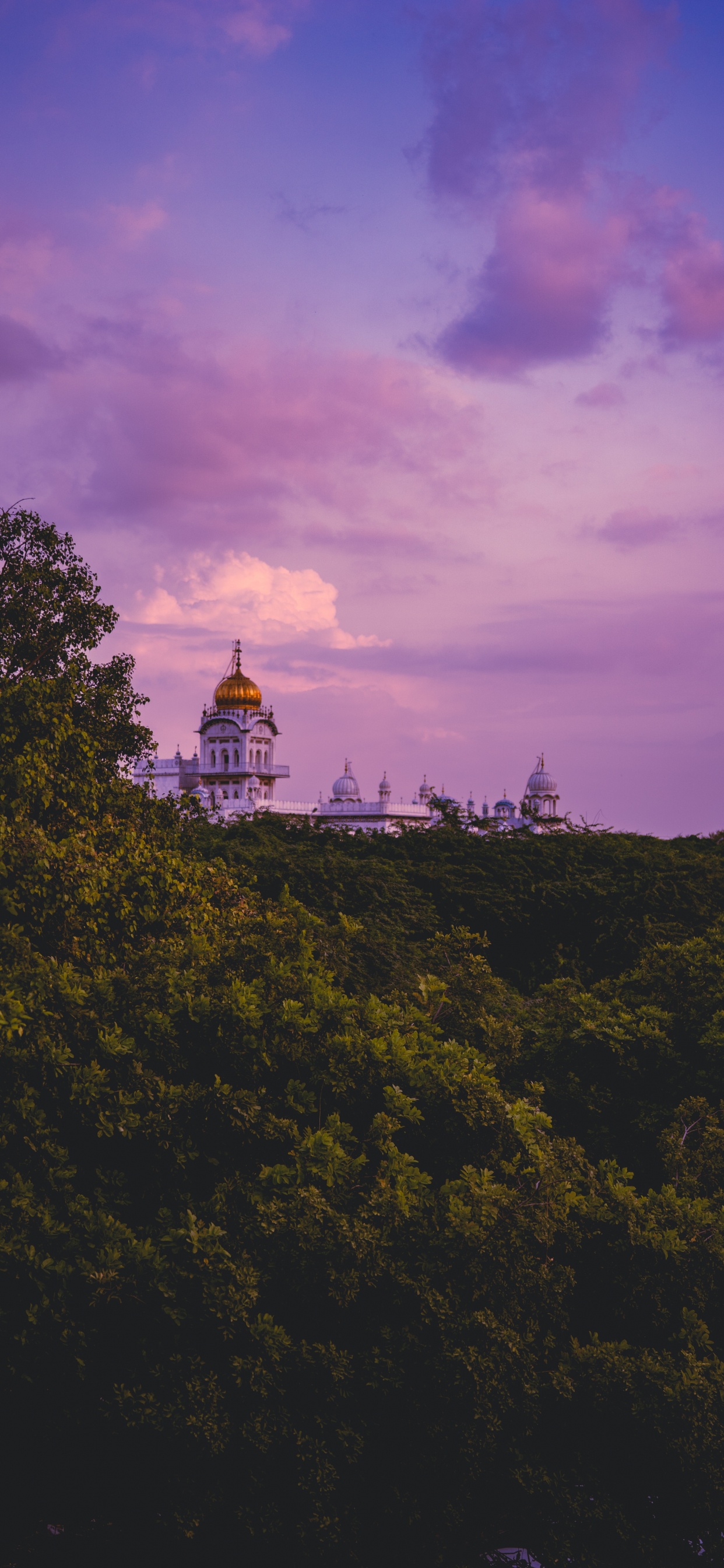 黄昏, 圆顶, 早上, 建筑, 天空 壁纸 1242x2688 允许