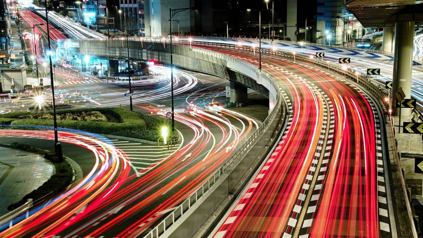 运输, 交叉路口, 光, 赛道, 建筑 壁纸 1366x768 允许